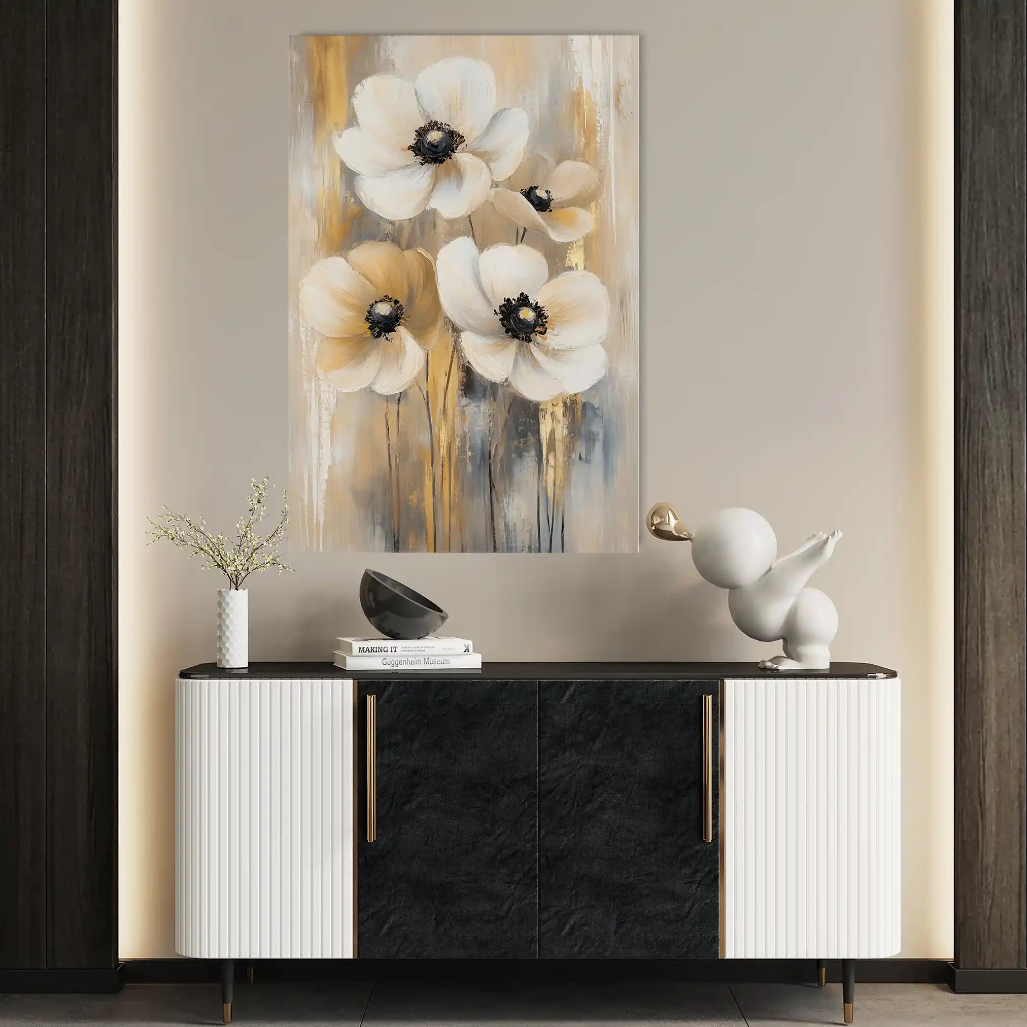 Floral Canvas Wall Art WAD1424-F 90 x 60 cm / Stretched on hidden frame