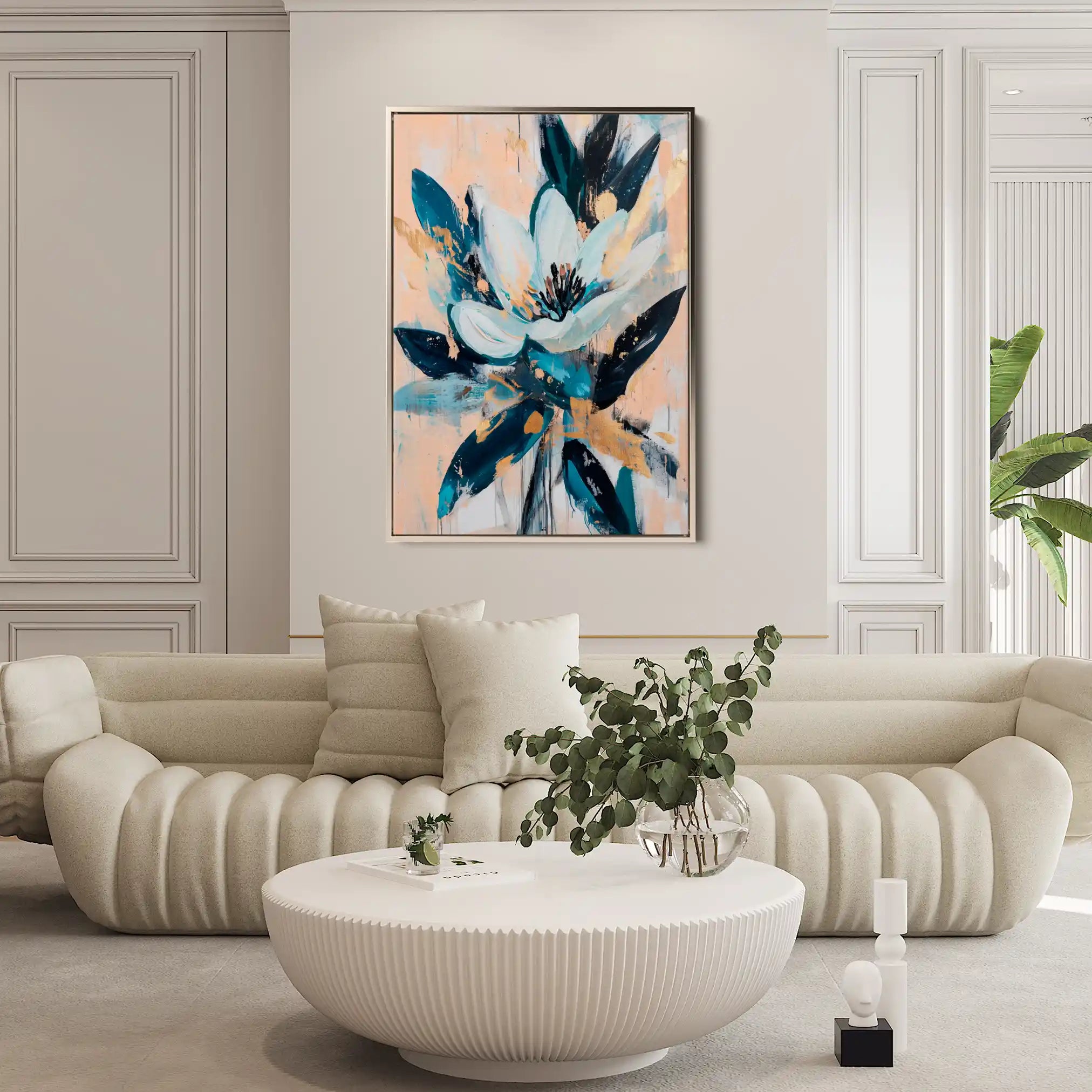Floral Canvas Wall Art WAD1428-F 90 x 60 cm / Stretched on hidden frame