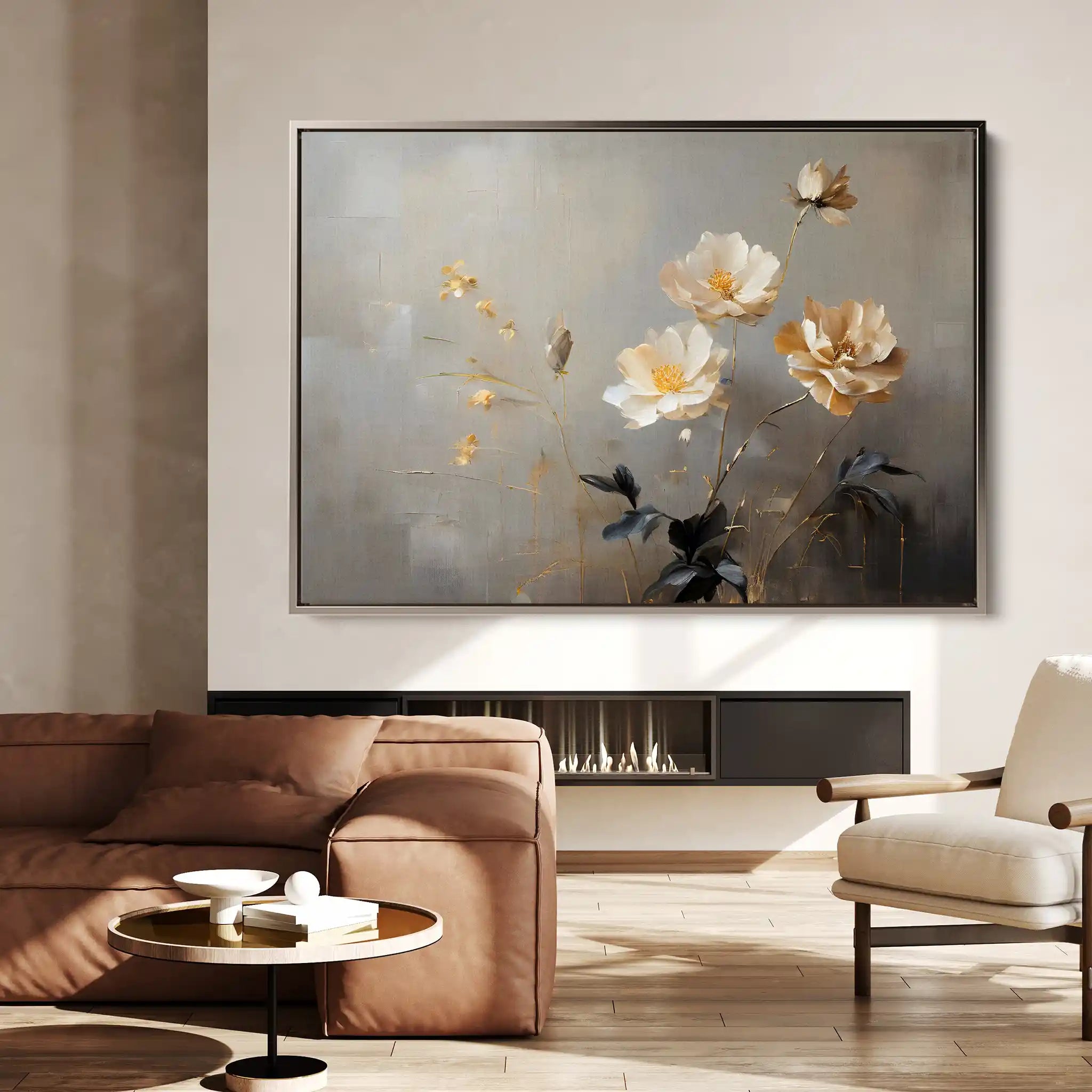 Floral Canvas Wall Art WAD143-F 90 x 60 cm / Stretched on hidden frame
