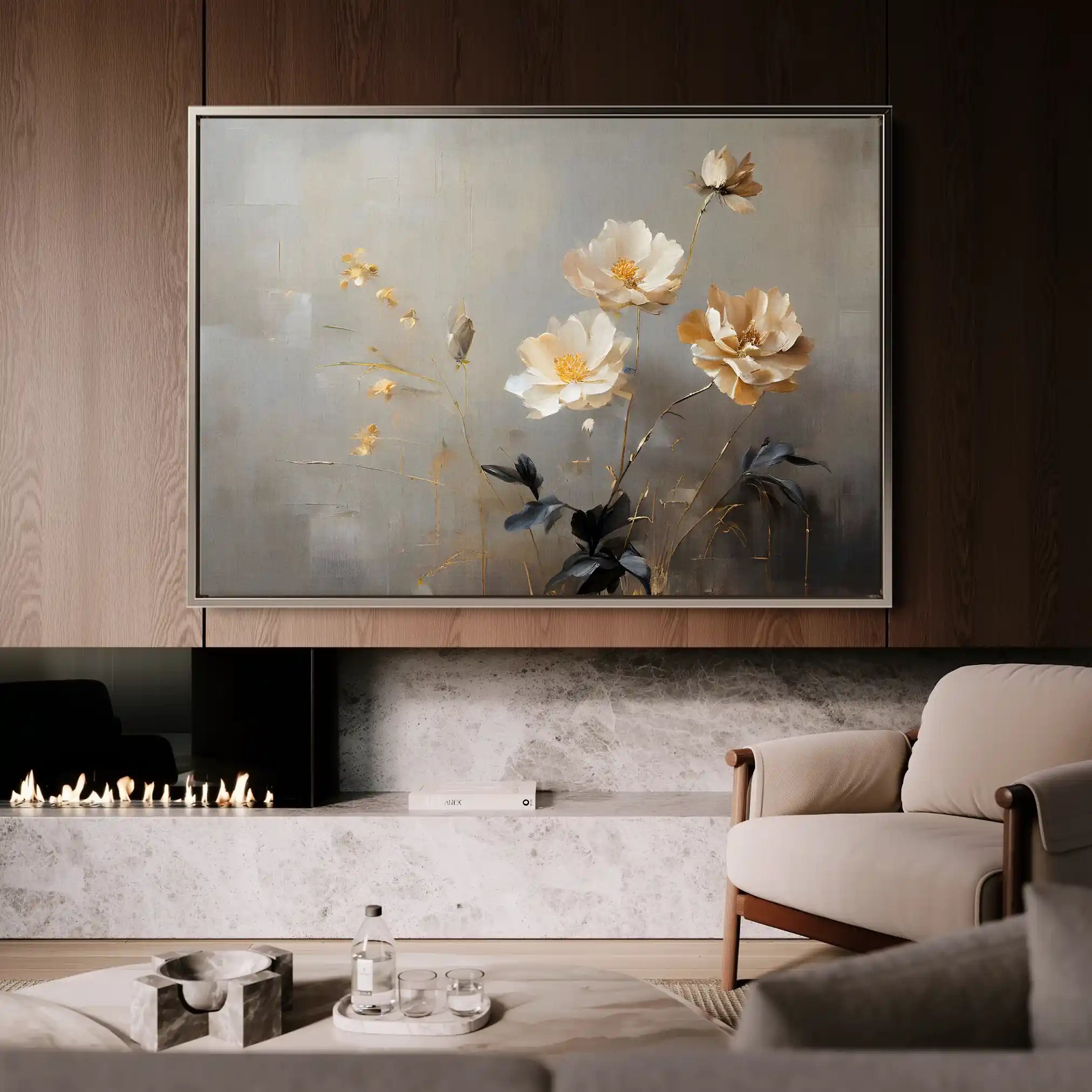 Floral Canvas Wall Art WAD143-F 90 x 60 cm / Stretched on hidden frame
