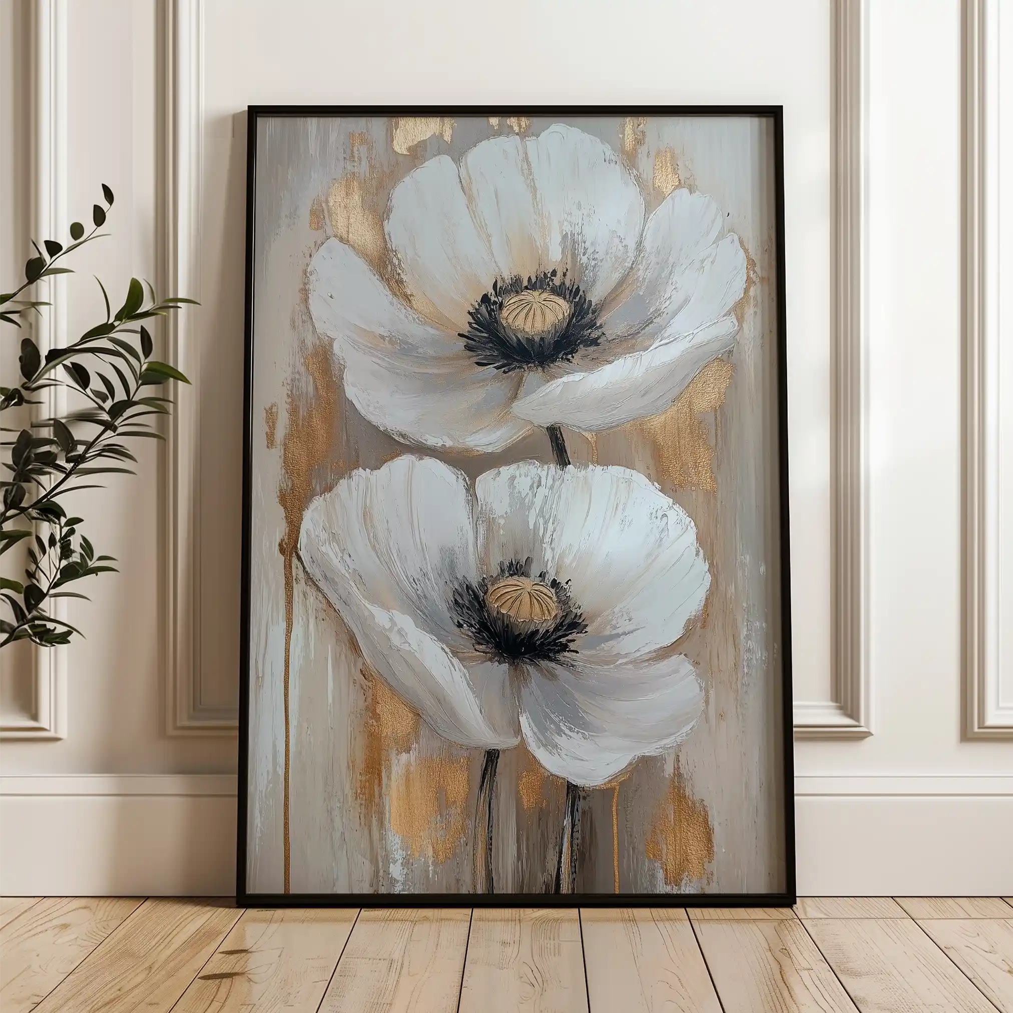 Floral Canvas Wall Art WAD1430-F 90 x 60 cm / Stretched on hidden frame