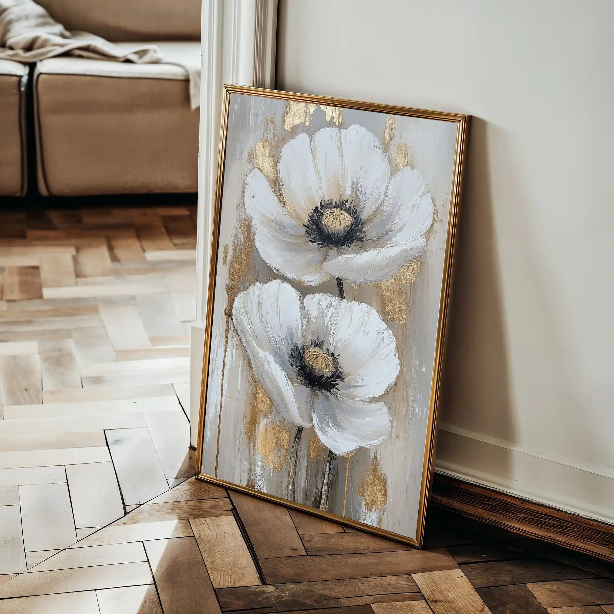 Floral Canvas Wall Art WAD1430-F 90 x 60 cm / Stretched on hidden frame