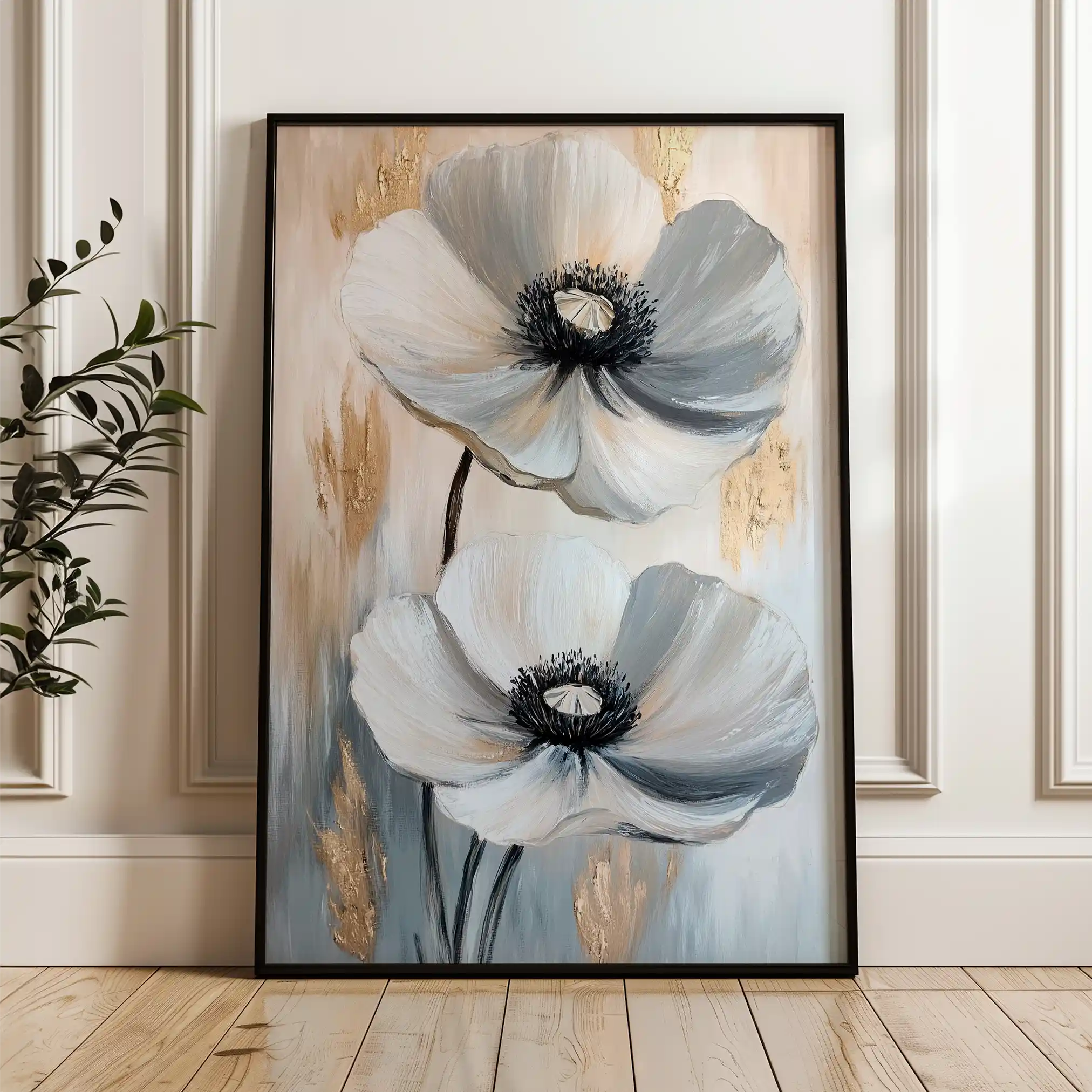 Floral Canvas Wall Art WAD1432-F 90 x 60 cm / Stretched on hidden frame