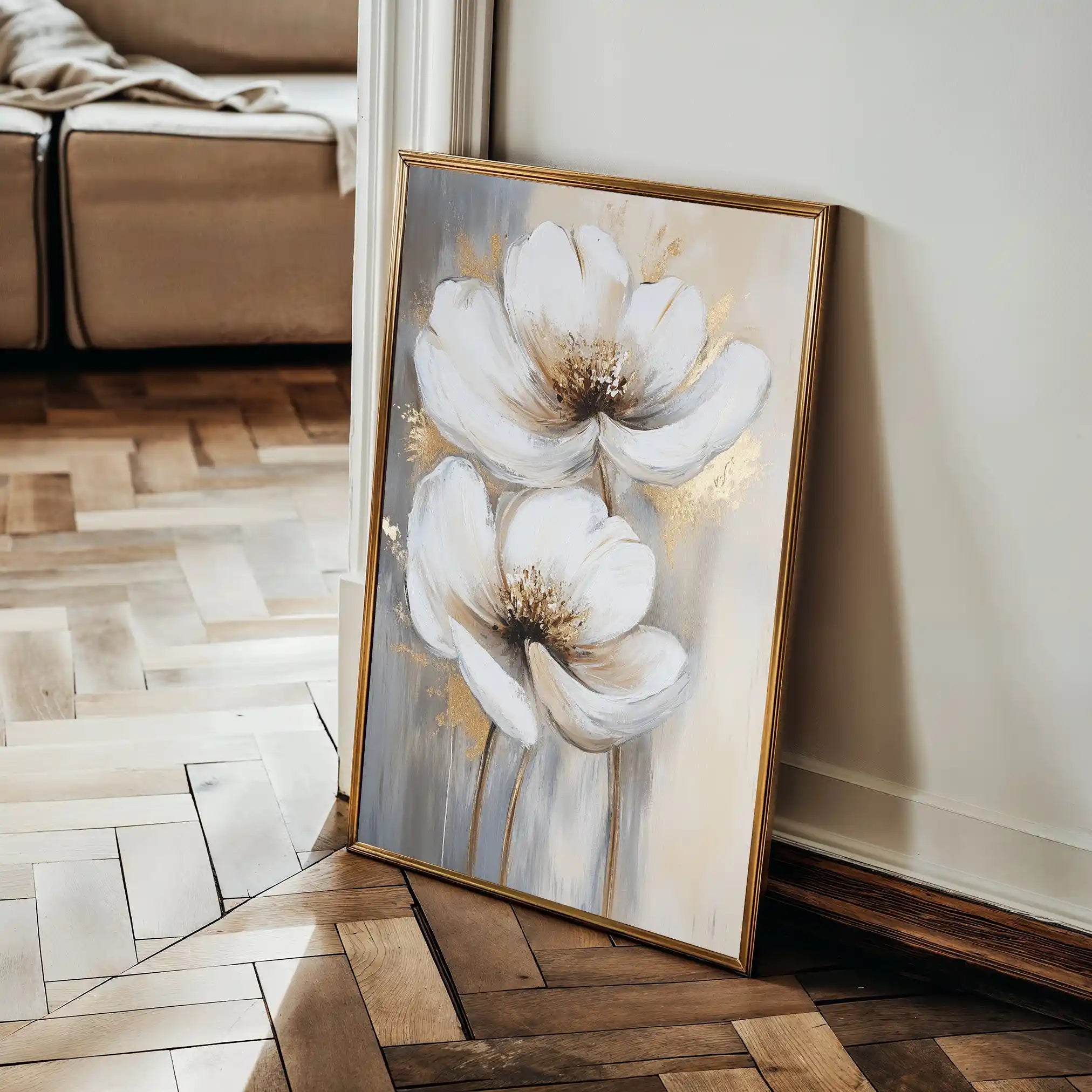 Floral Canvas Wall Art WAD1433-F 90 x 60 cm / Stretched on hidden frame