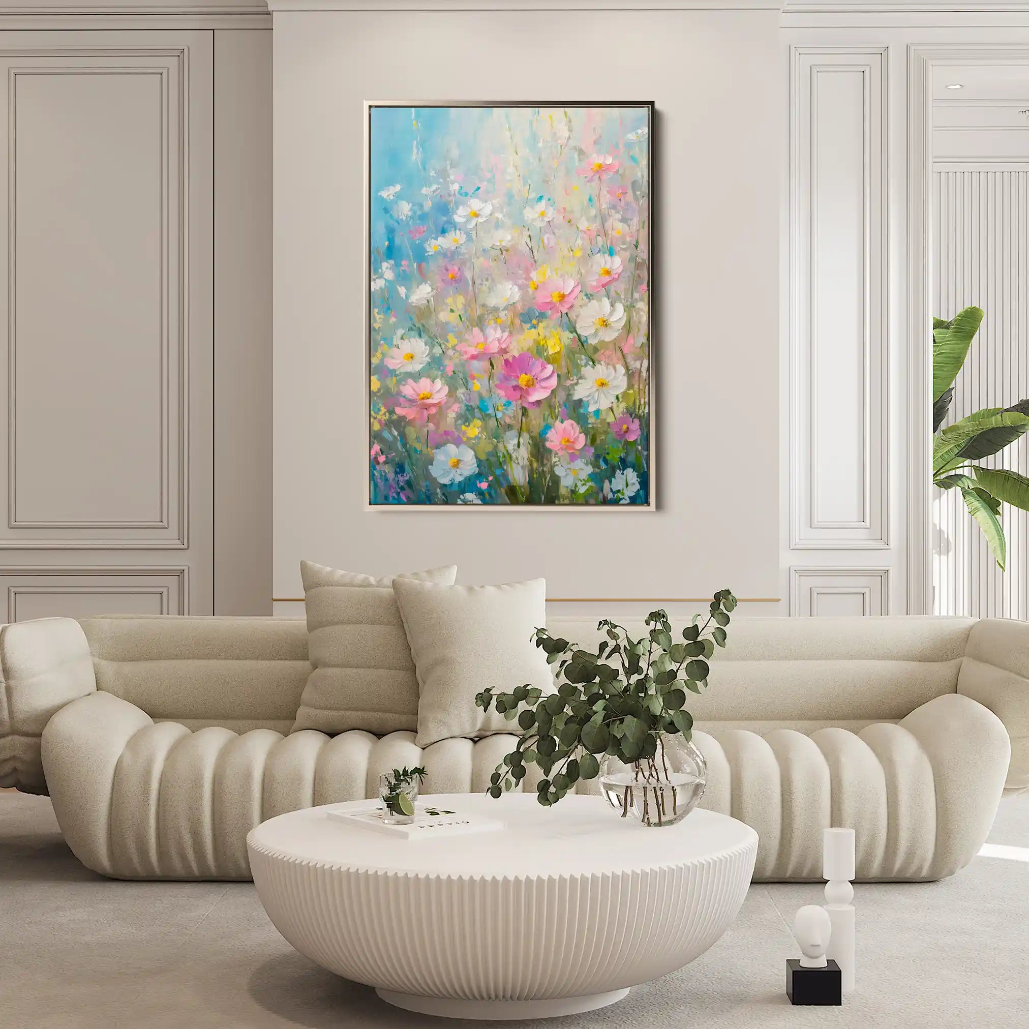 Floral Canvas Wall Art WAD1437-F 90 x 60 cm / Stretched on hidden frame