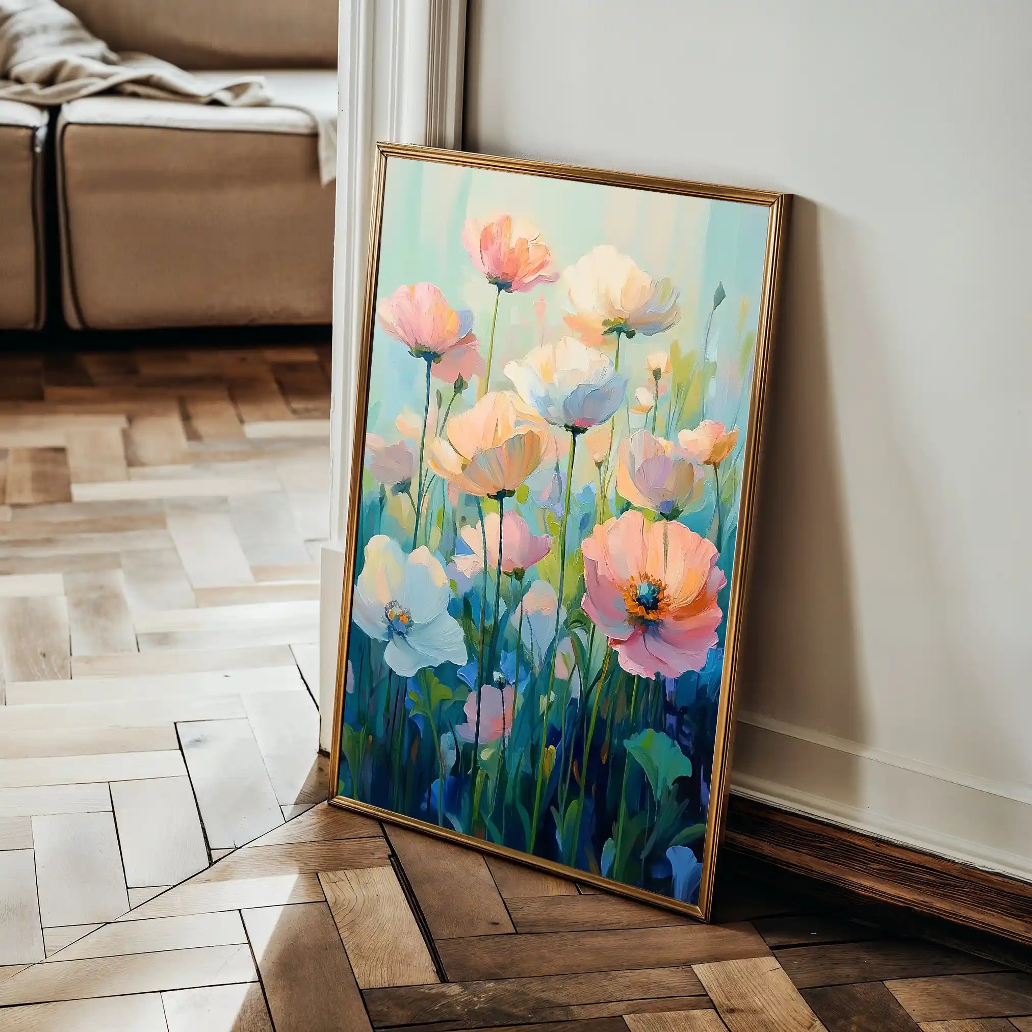 Floral Canvas Wall Art WAD1438-F 90 x 60 cm / Stretched on hidden frame