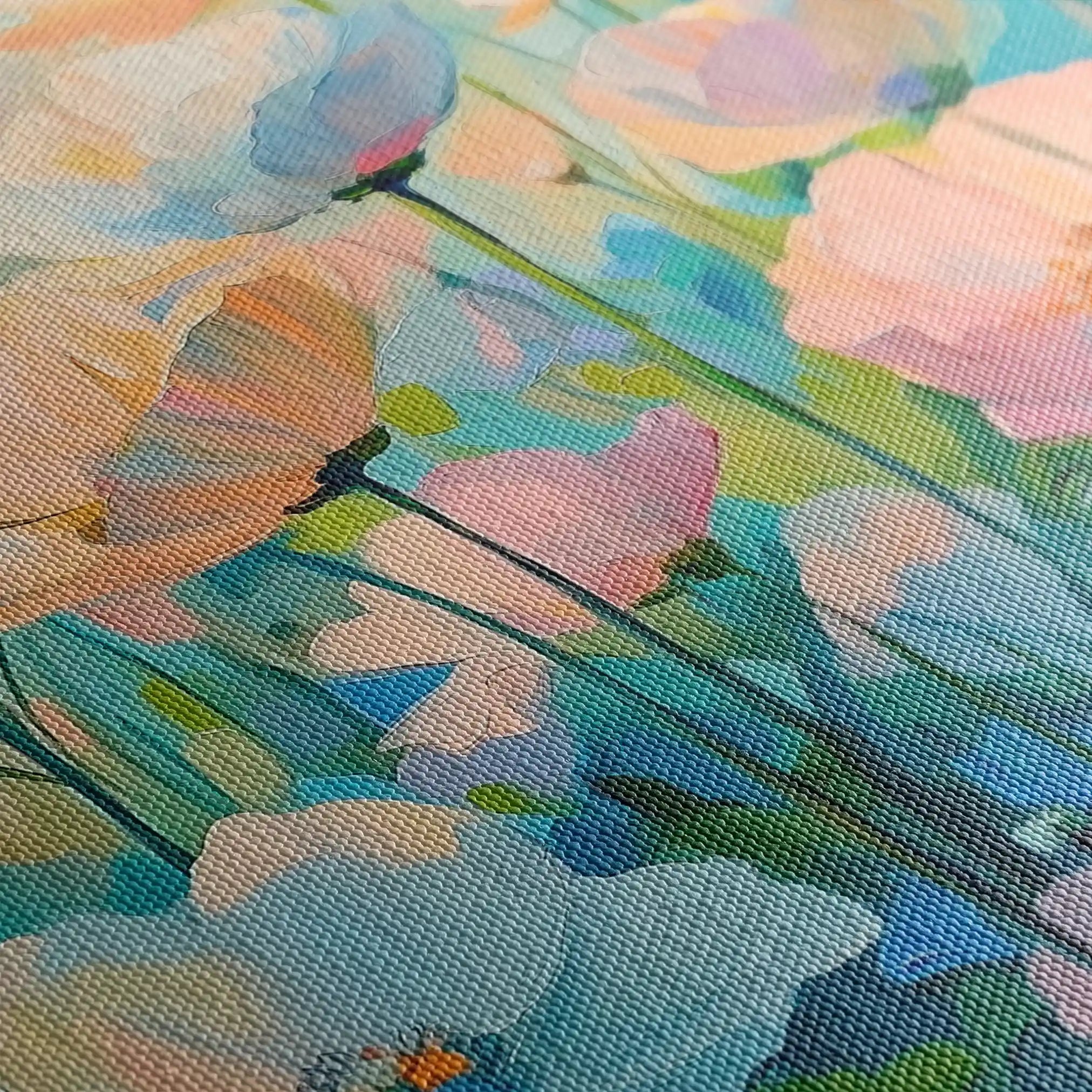 Floral Canvas Wall Art WAD1438-F 90 x 60 cm / Stretched on hidden frame