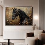 Horses 144 Canvas Art 90 x 60 cm / Stretched on hidden frame