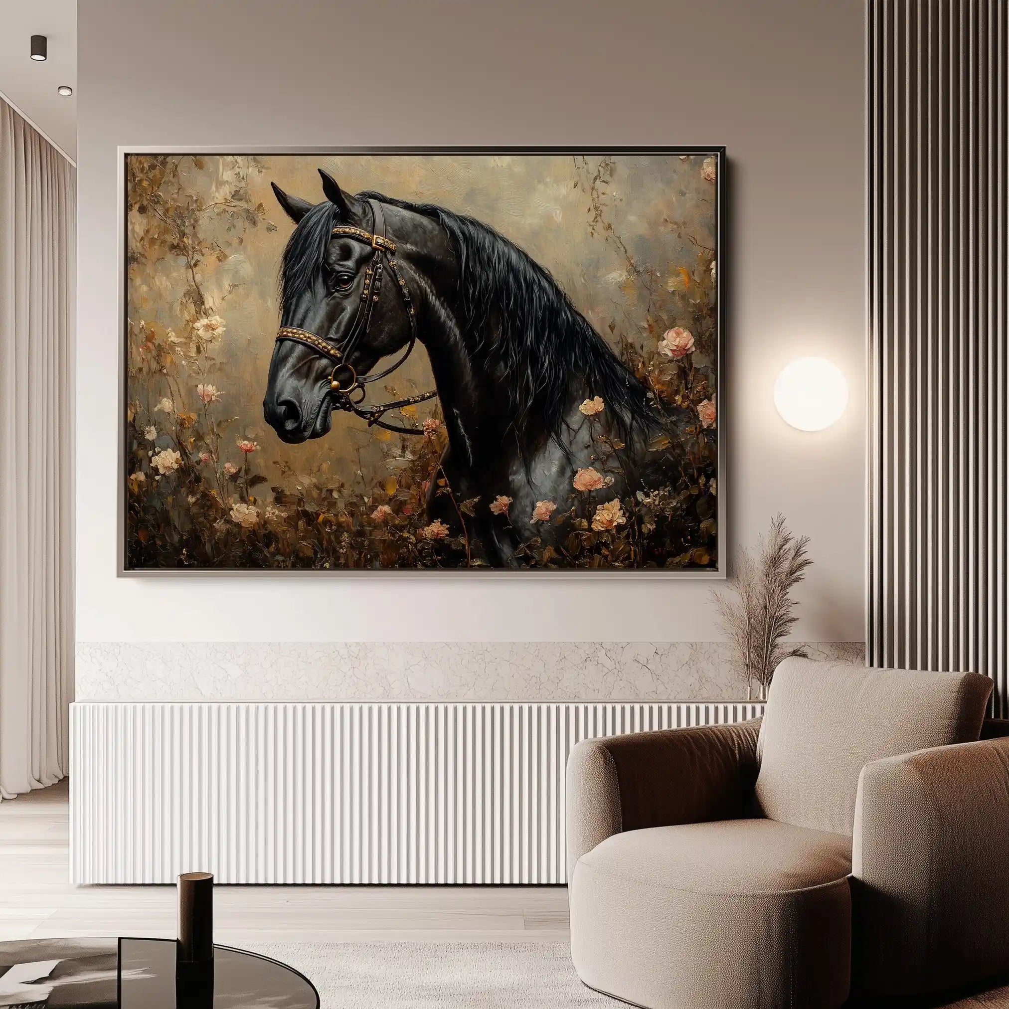 Horses 144 Canvas Art 90 x 60 cm / Stretched on hidden frame