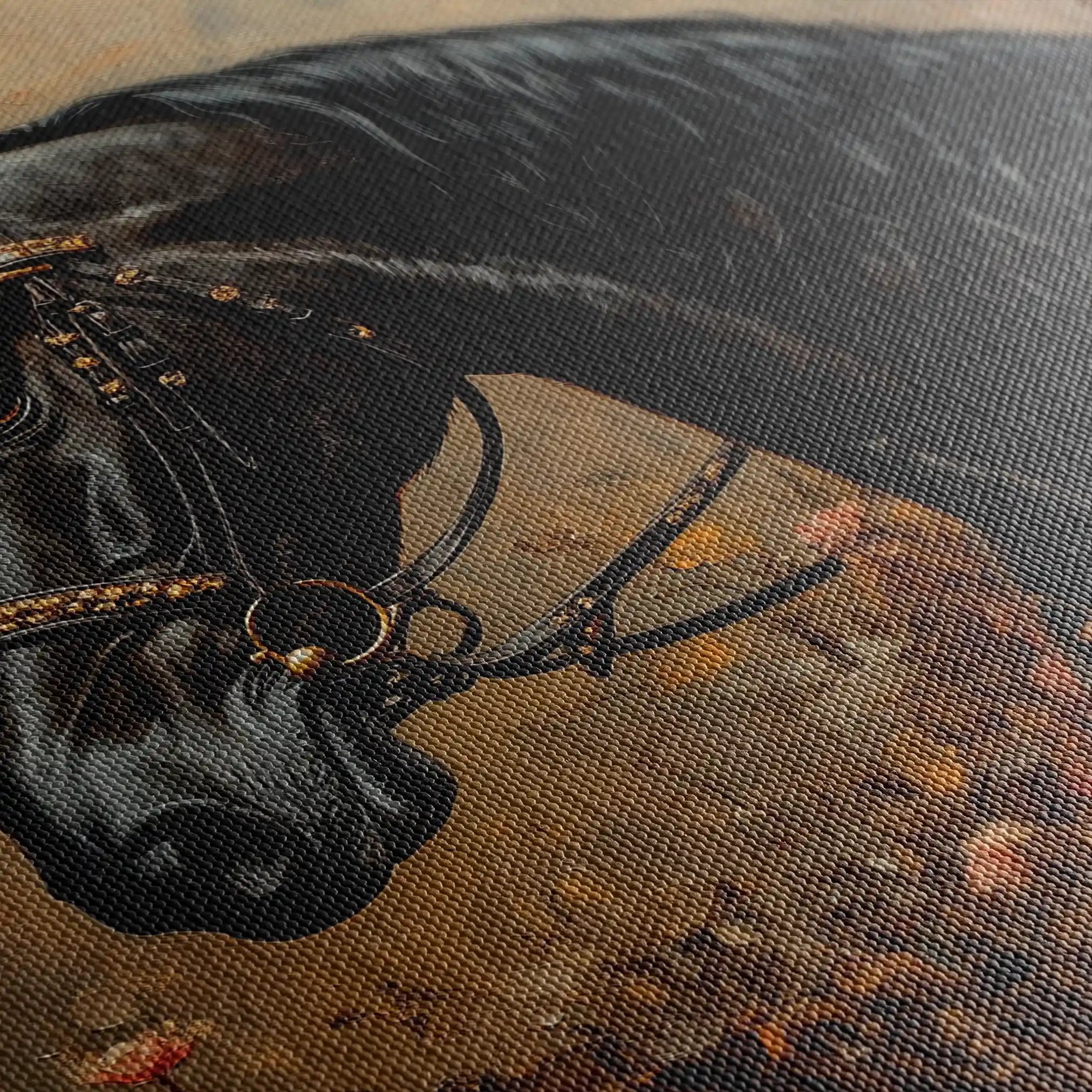 Horses 144 Canvas Art 90 x 60 cm / Stretched on hidden frame