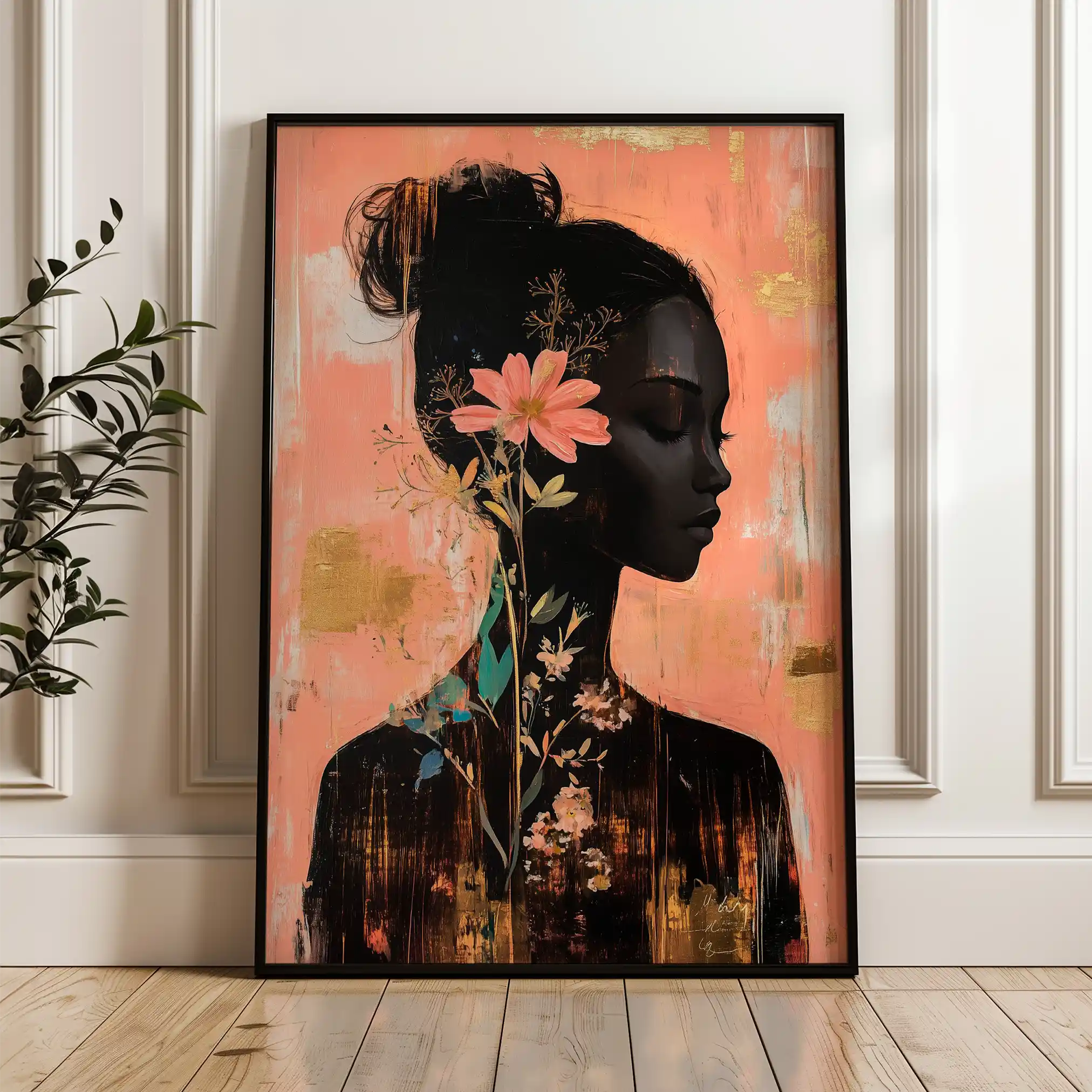 Portrait 144 Canvas Art 90 x 60 cm / Stretched on hidden frame