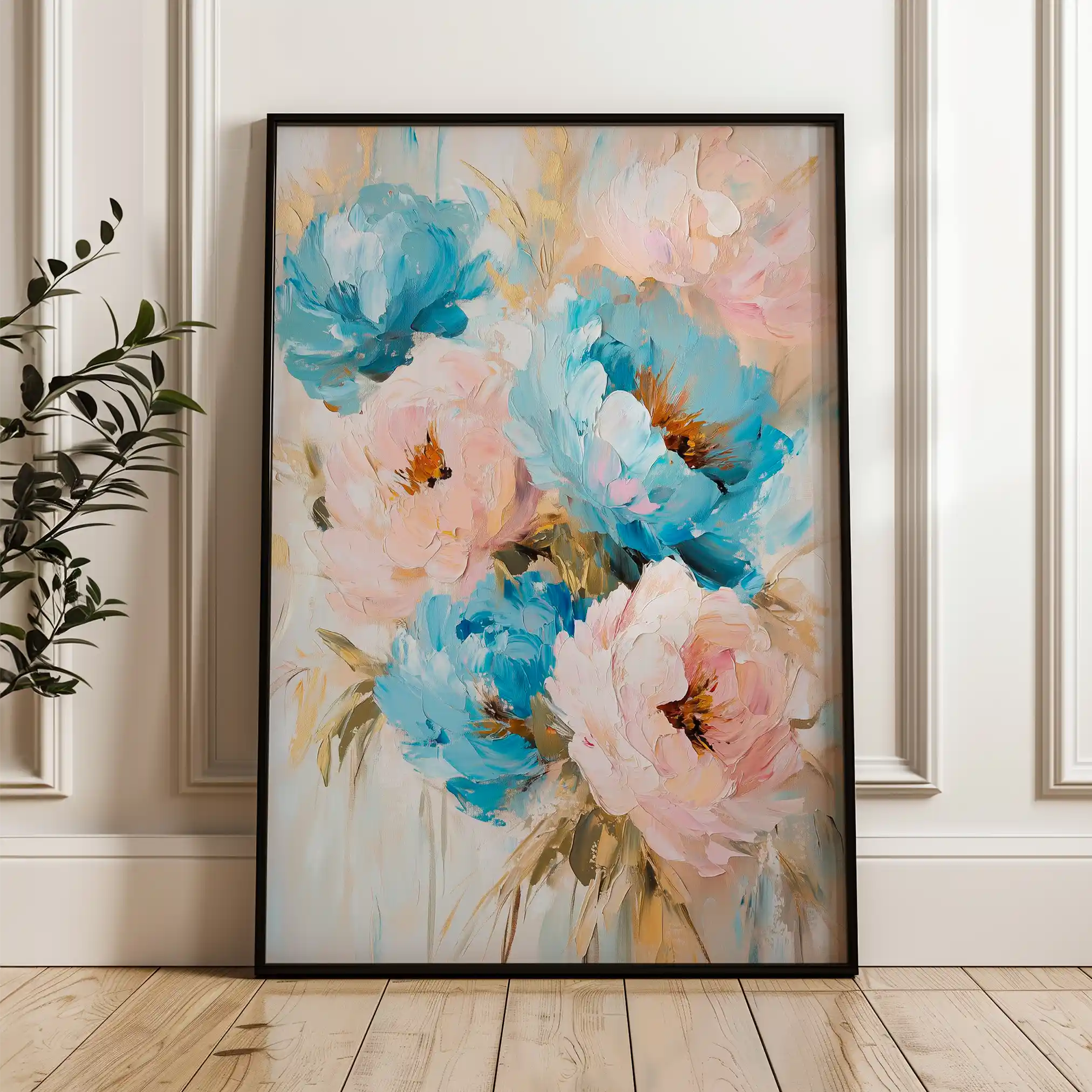 Floral Canvas Wall Art WAD1442-F 90 x 60 cm / Stretched on hidden frame