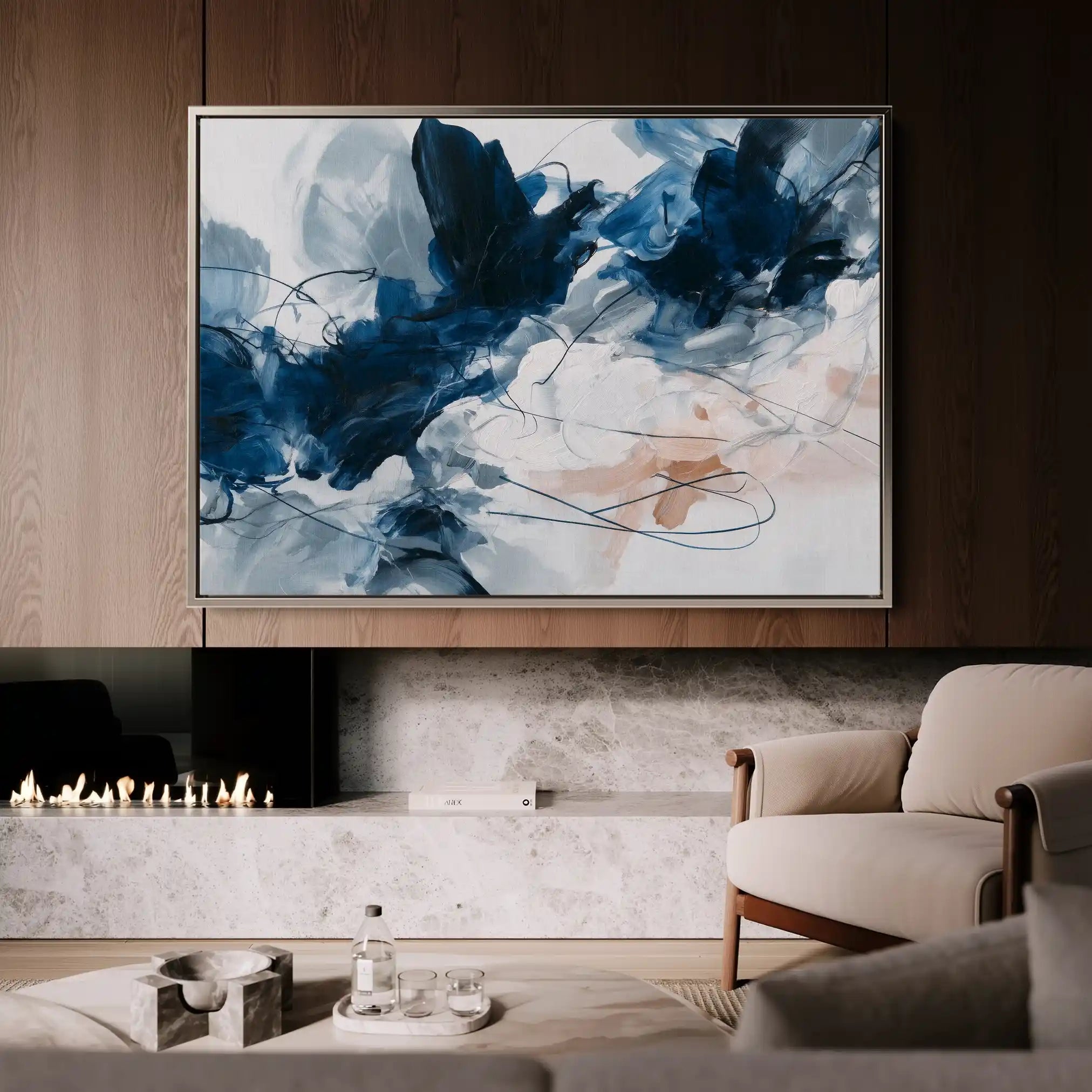Abstract 1443 Canvas Art 60 x 40 cm / Stretched on hidden frame
