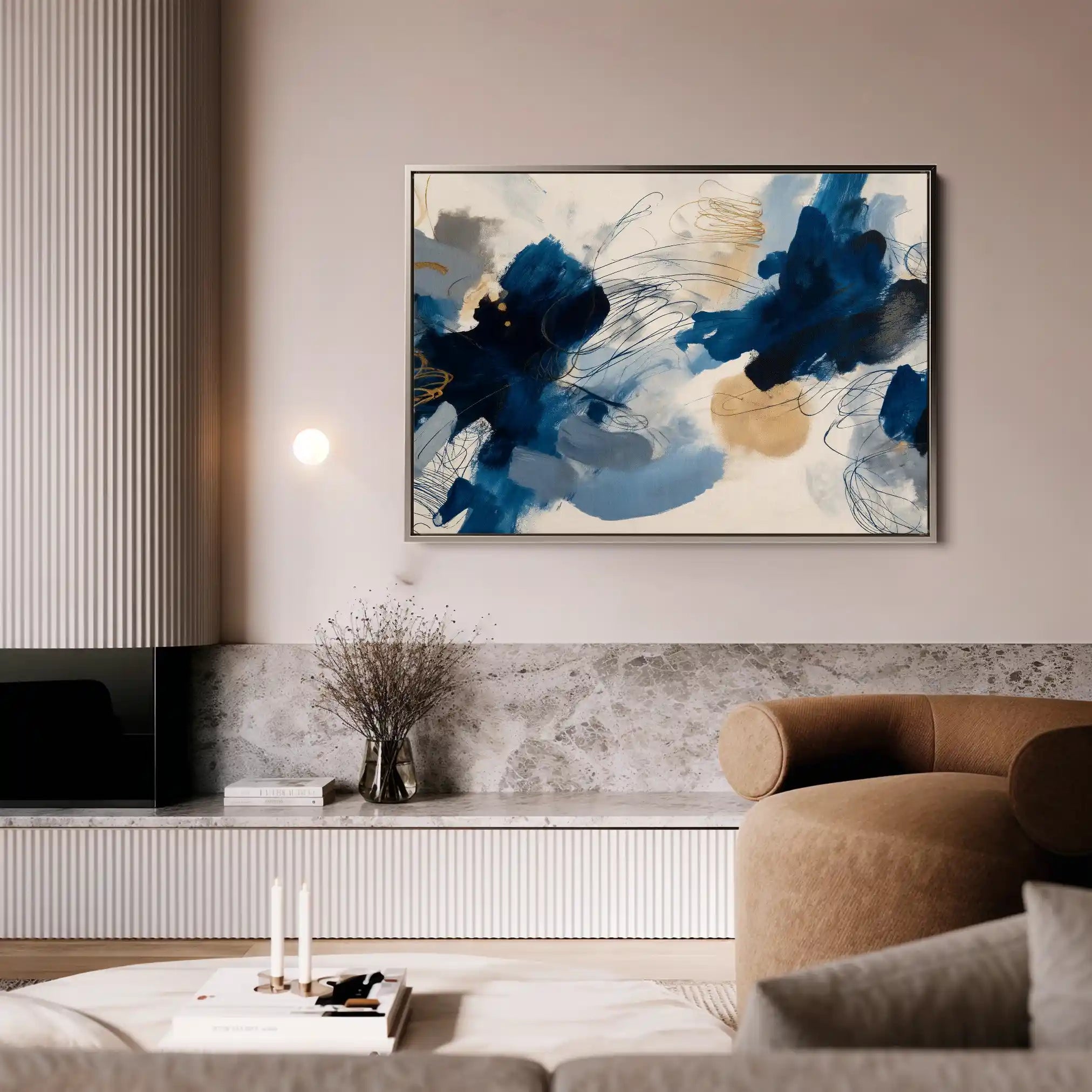 Abstract 1444 Canvas Art 60 x 40 cm / Stretched on hidden frame