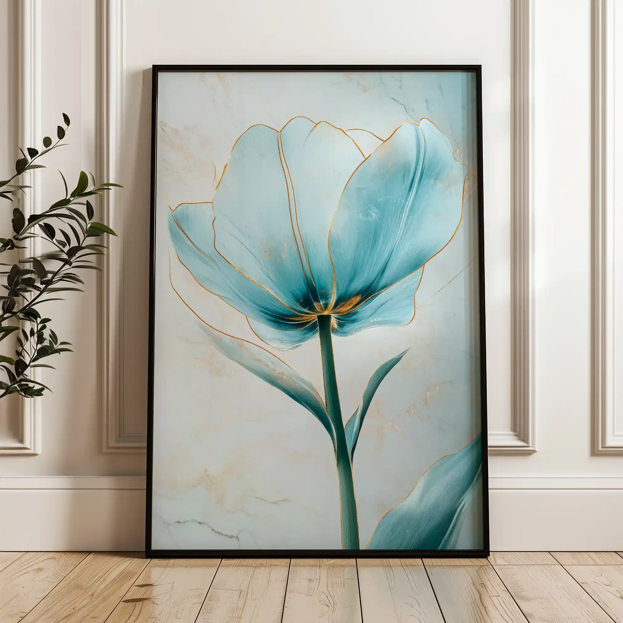 Floral Canvas Wall Art WAD1445-F 90 x 60 cm / Stretched on hidden frame