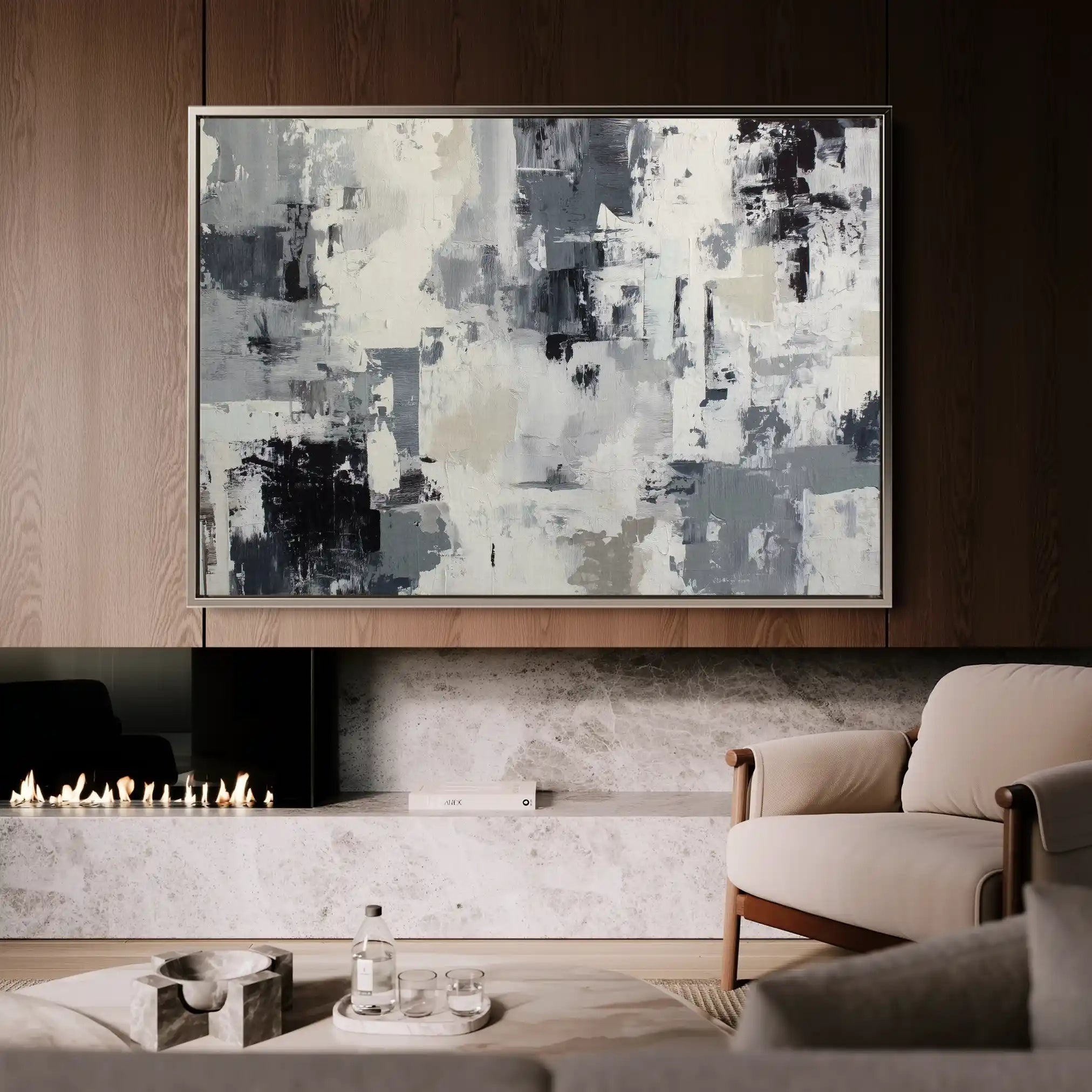 Abstract 1446 Canvas Art 60 x 40 cm / Stretched on hidden frame