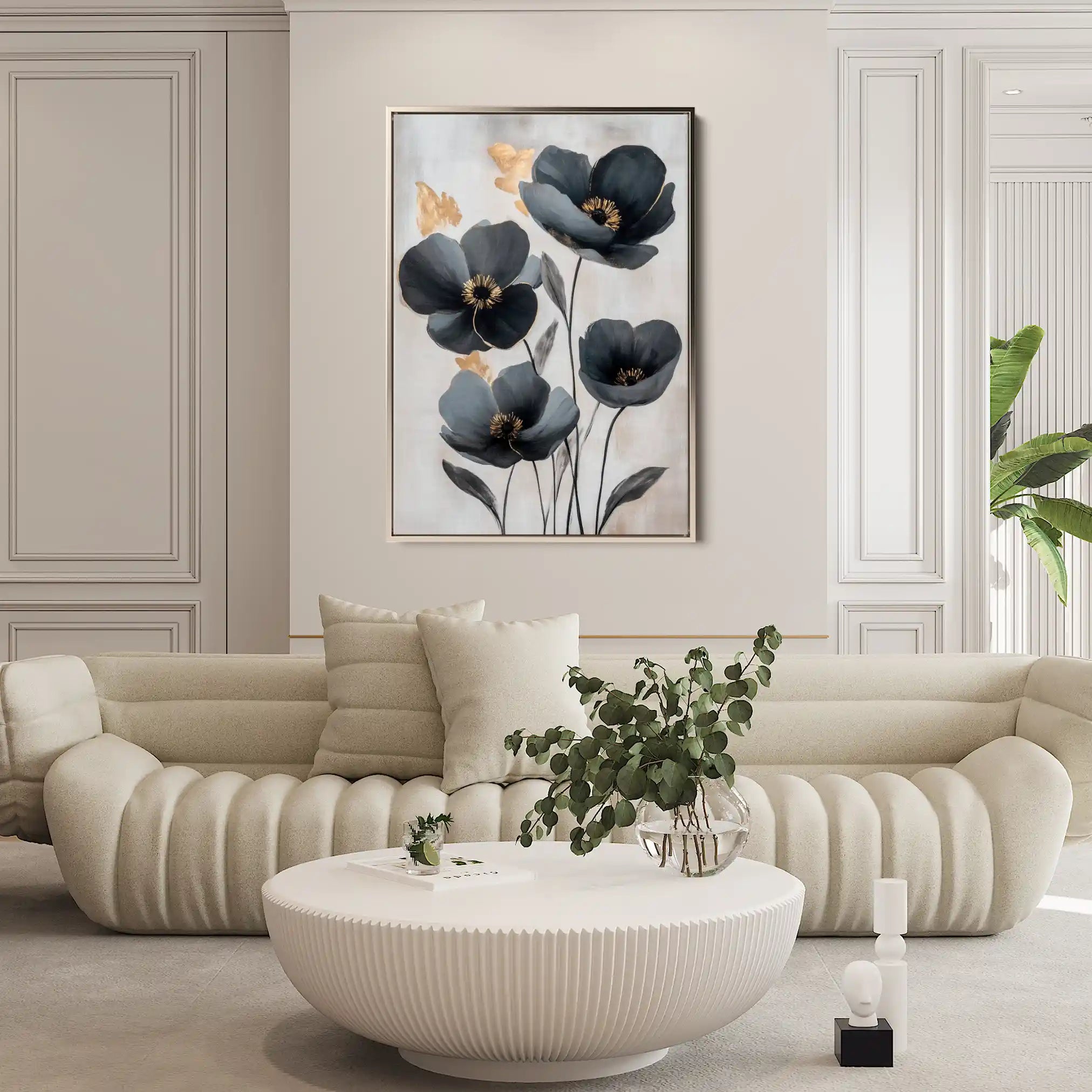 Floral Canvas Wall Art WAD1446-F 90 x 60 cm / Stretched on hidden frame