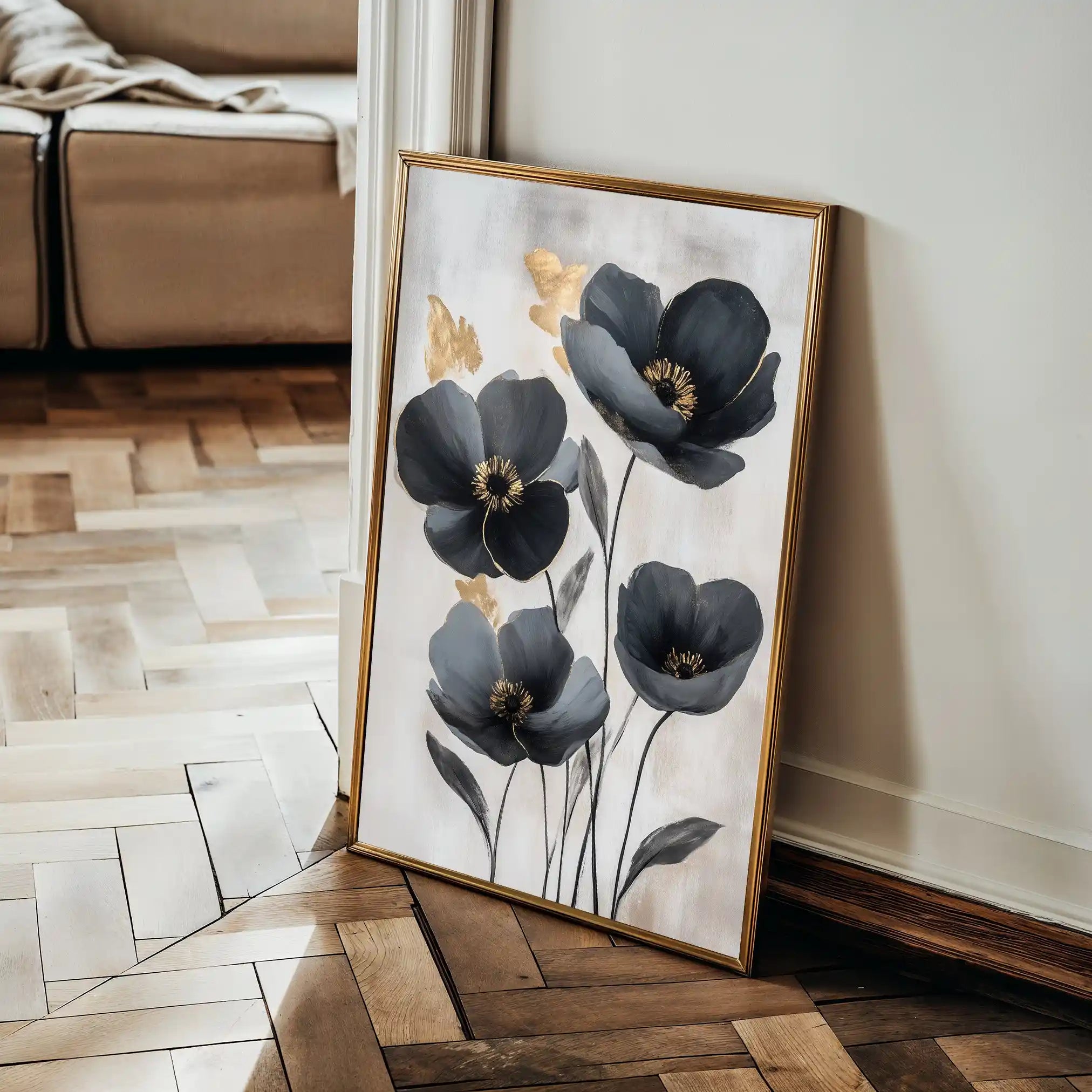 Floral Canvas Wall Art WAD1446-F 90 x 60 cm / Stretched on hidden frame