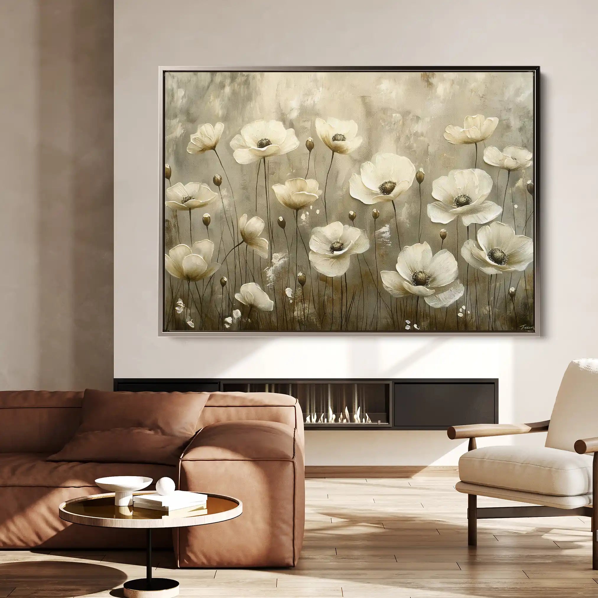 Floral Canvas Wall Art WAD145-F 90 x 60 cm / Stretched on hidden frame