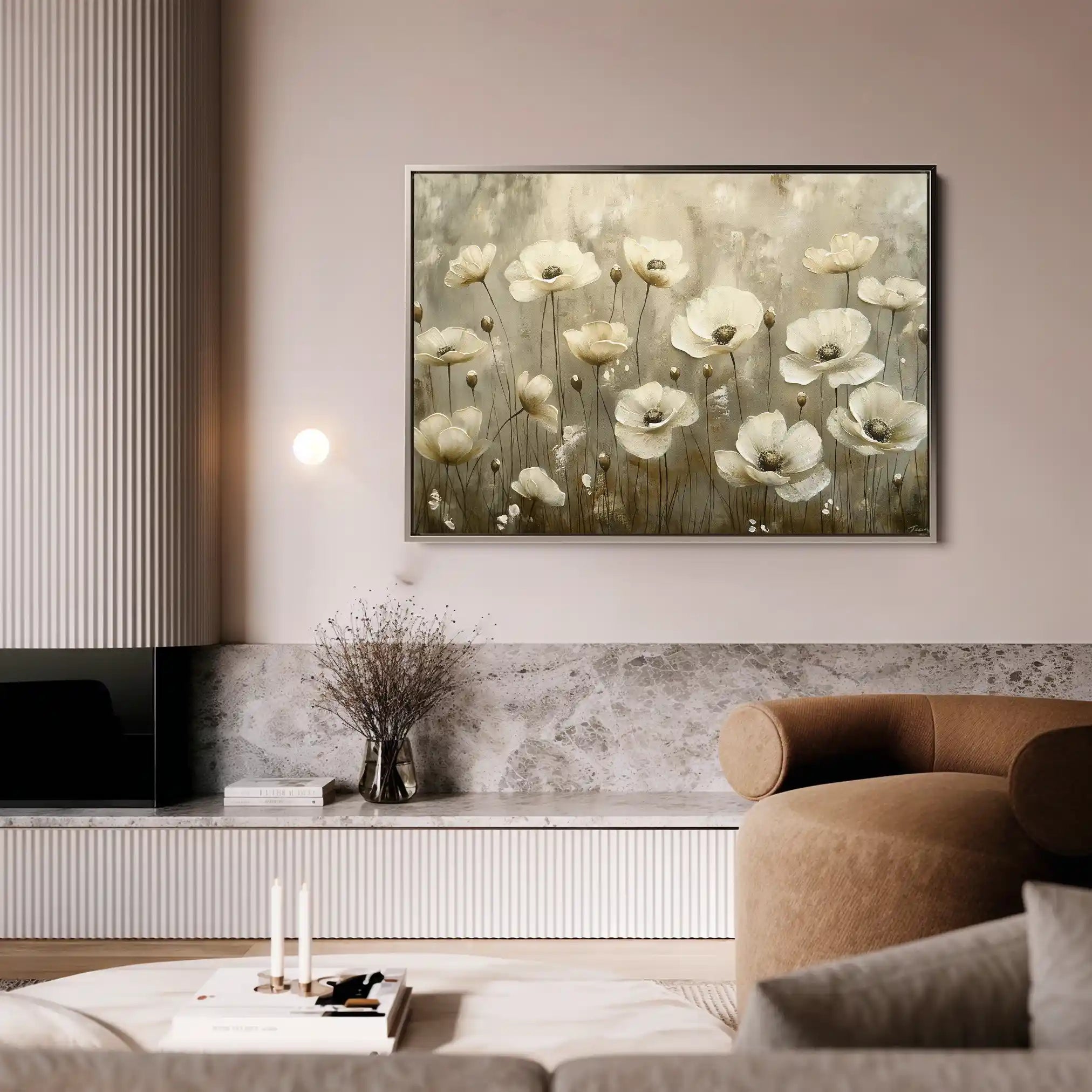 Floral Canvas Wall Art WAD145-F 90 x 60 cm / Stretched on hidden frame