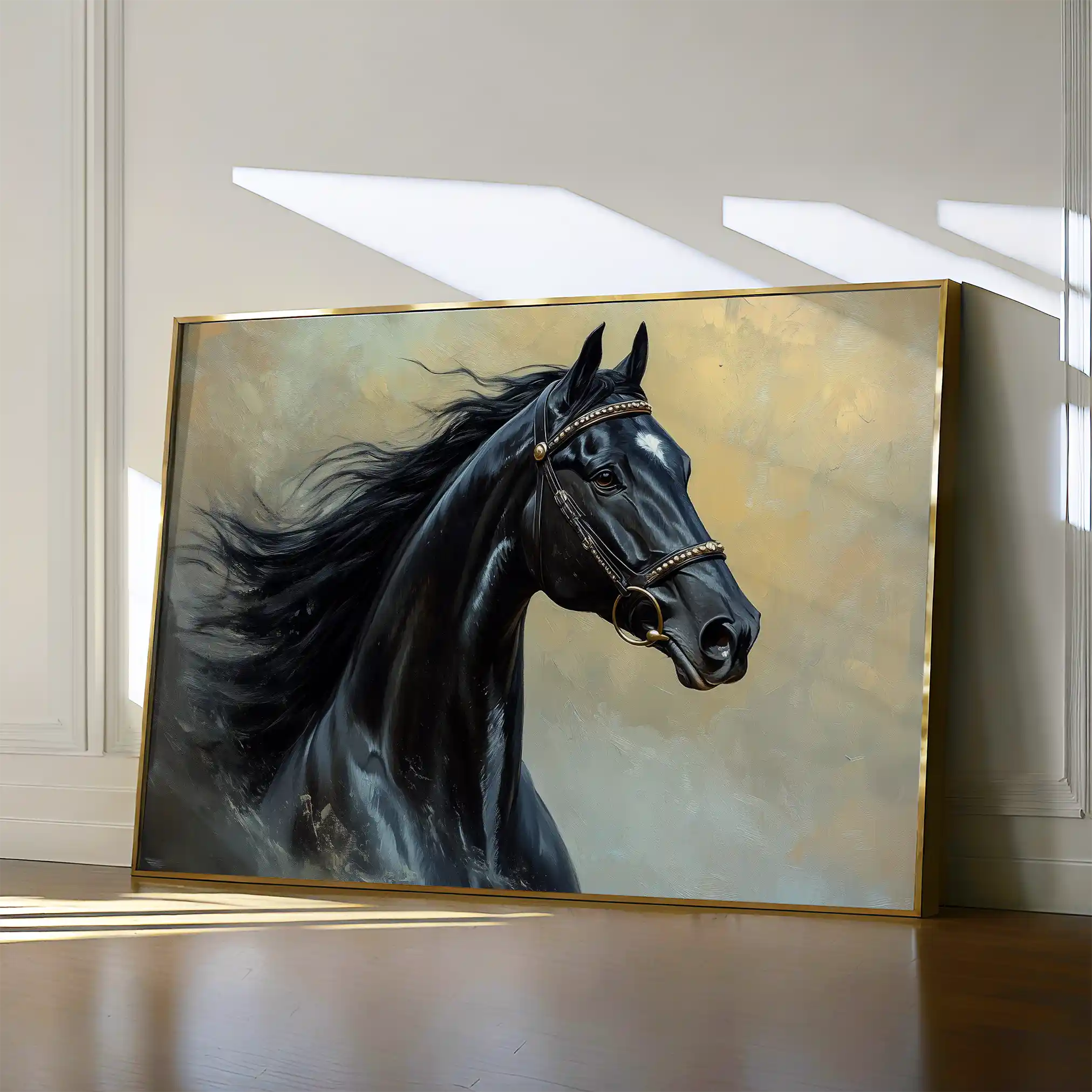 Horses 145 Canvas Art 90 x 60 cm / Stretched on hidden frame