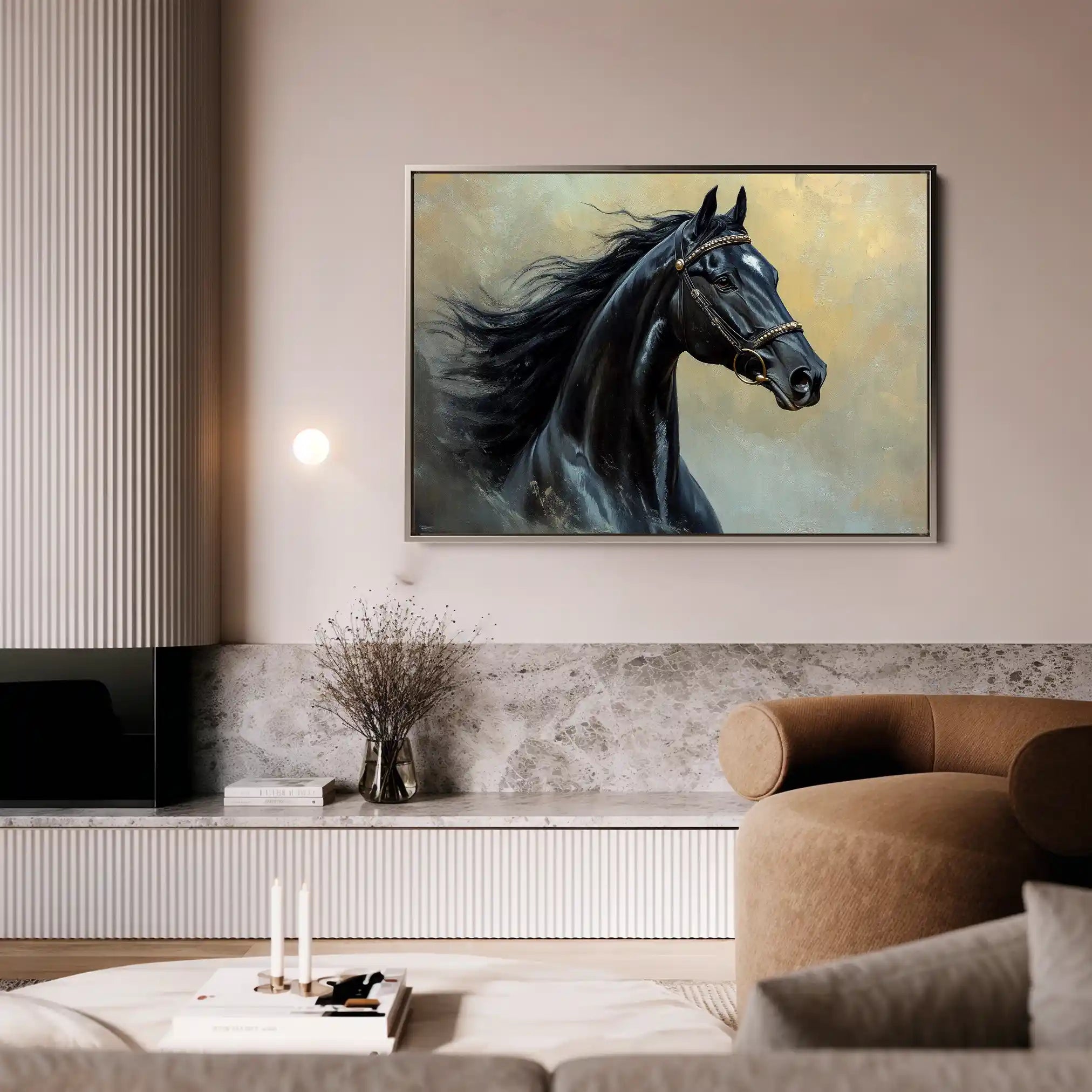 Horses 145 Canvas Art 90 x 60 cm / Stretched on hidden frame