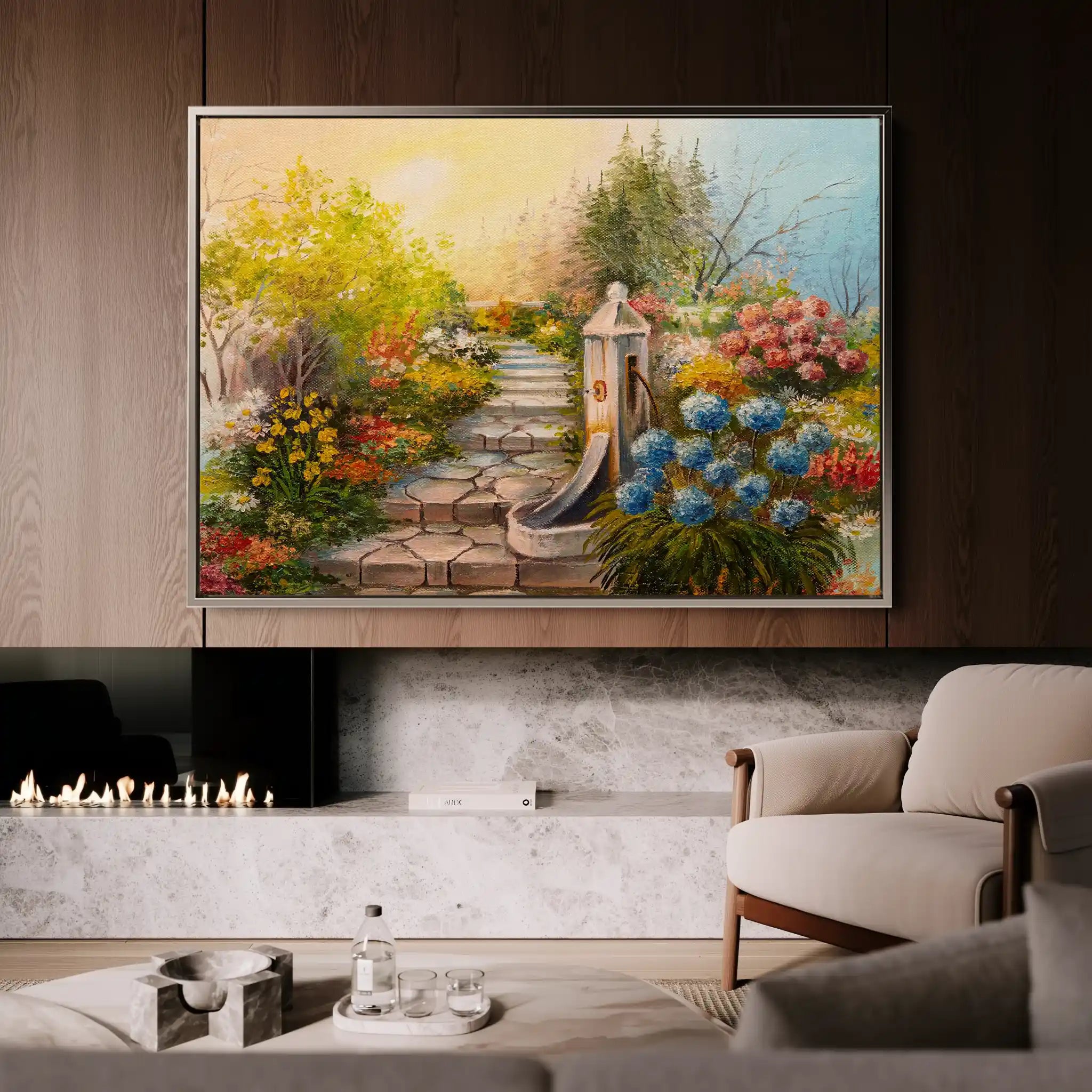 Landscape 145 Canvas Art 90 x 60 cm / Stretched on hidden frame
