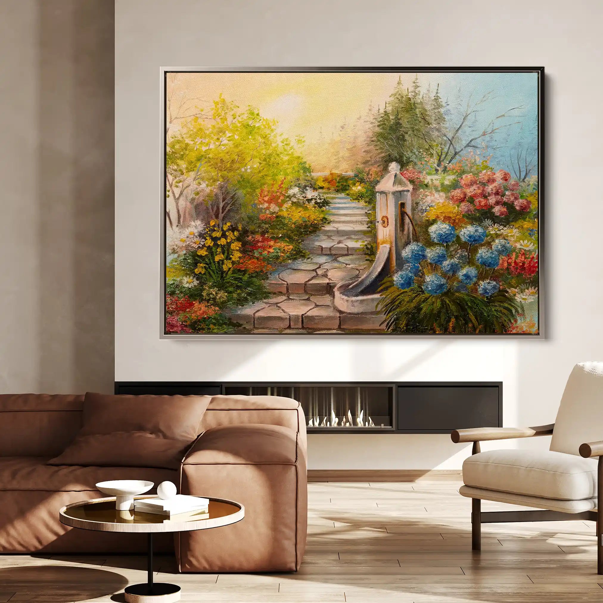 Landscape 145 Canvas Art 90 x 60 cm / Stretched on hidden frame