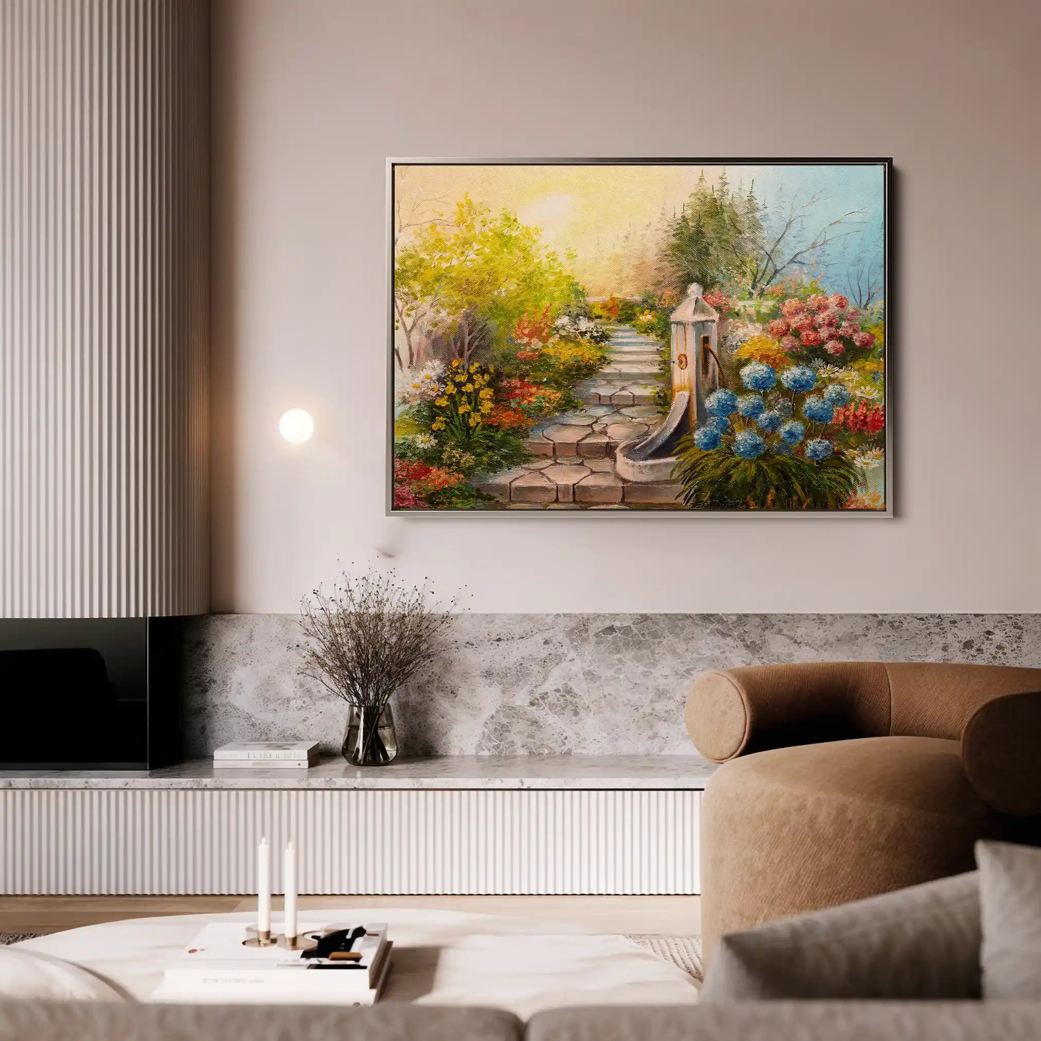 Landscape 145 Canvas Art 90 x 60 cm / Stretched on hidden frame