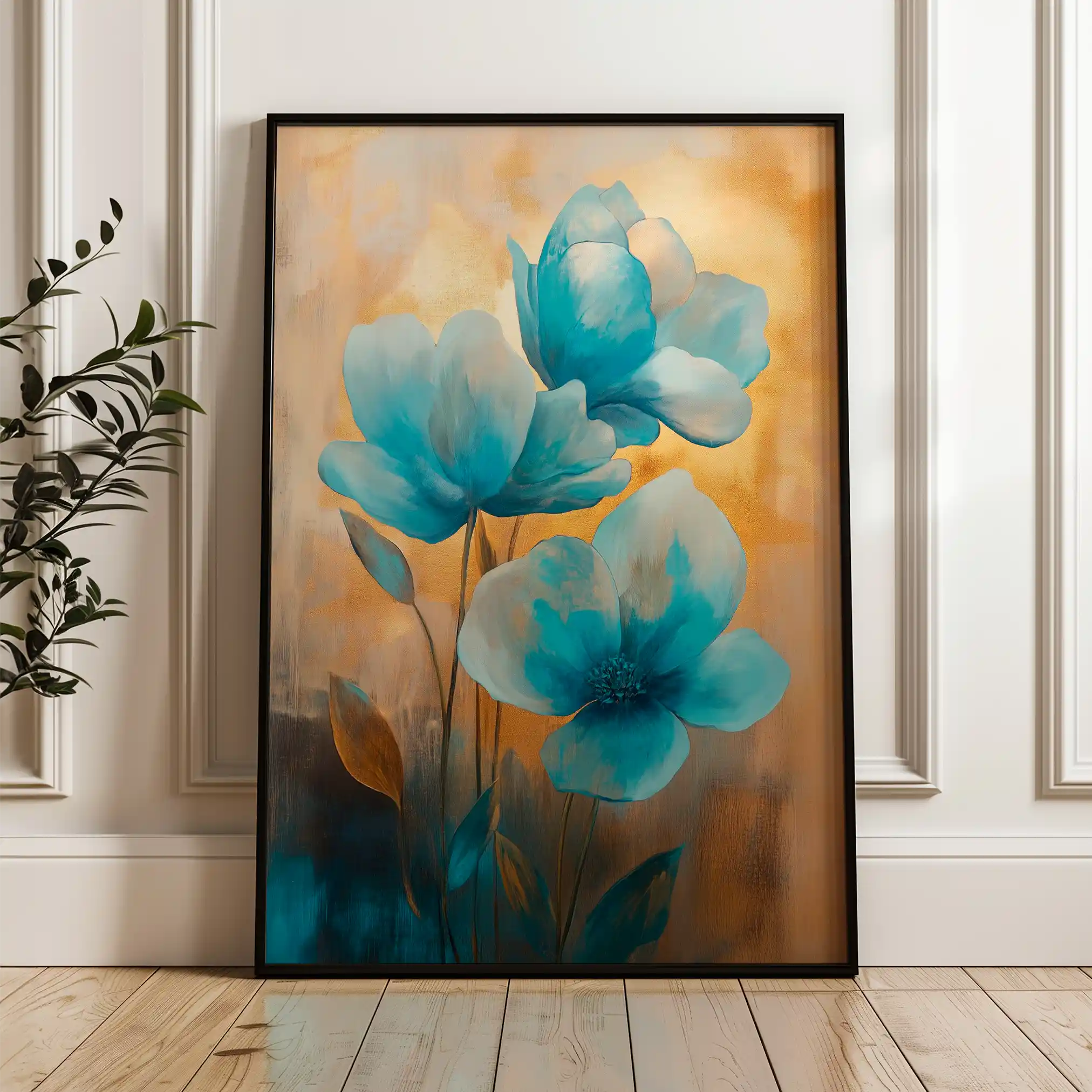 Floral Canvas Wall Art WAD1451-F 90 x 60 cm / Stretched on hidden frame