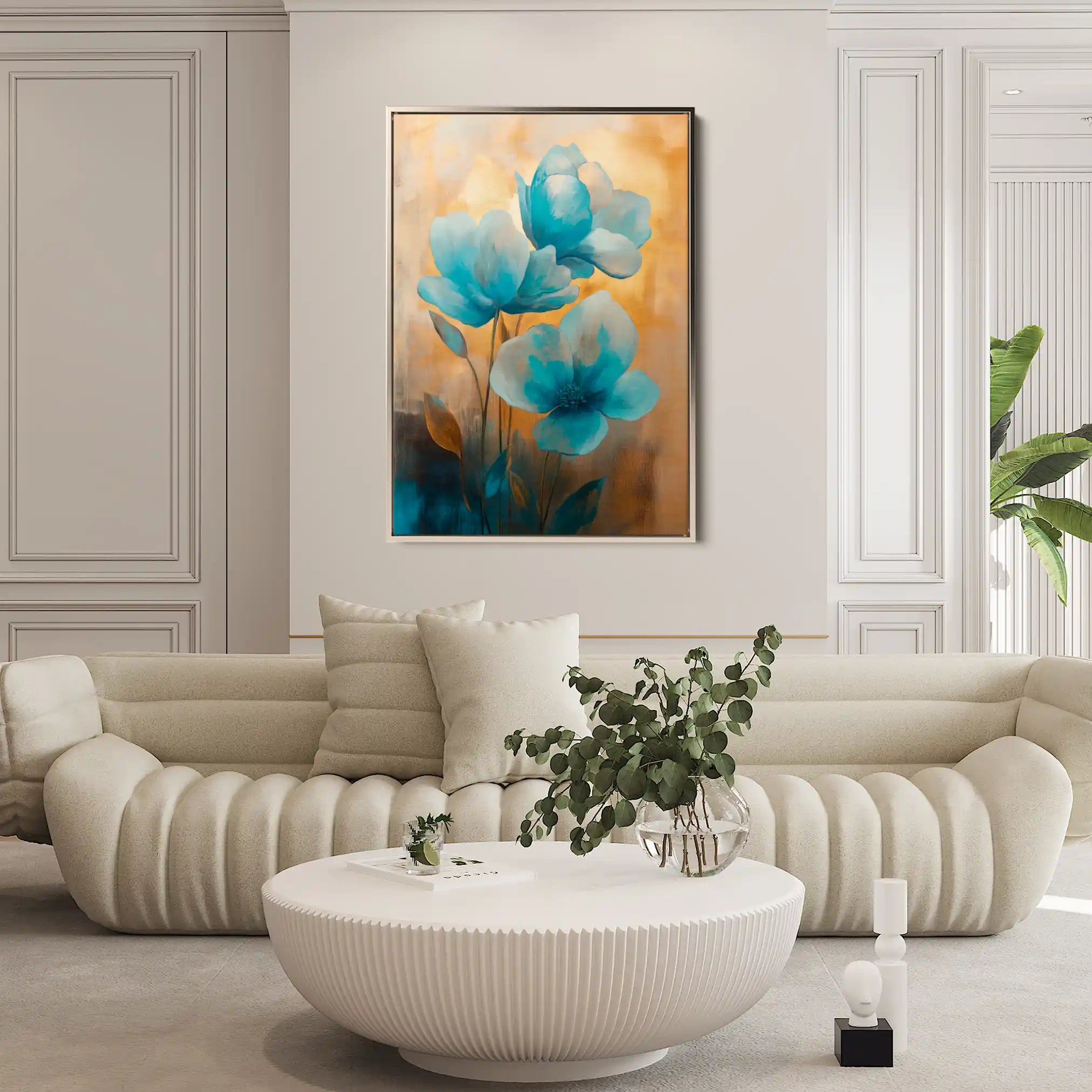 Floral Canvas Wall Art WAD1451-F 90 x 60 cm / Stretched on hidden frame
