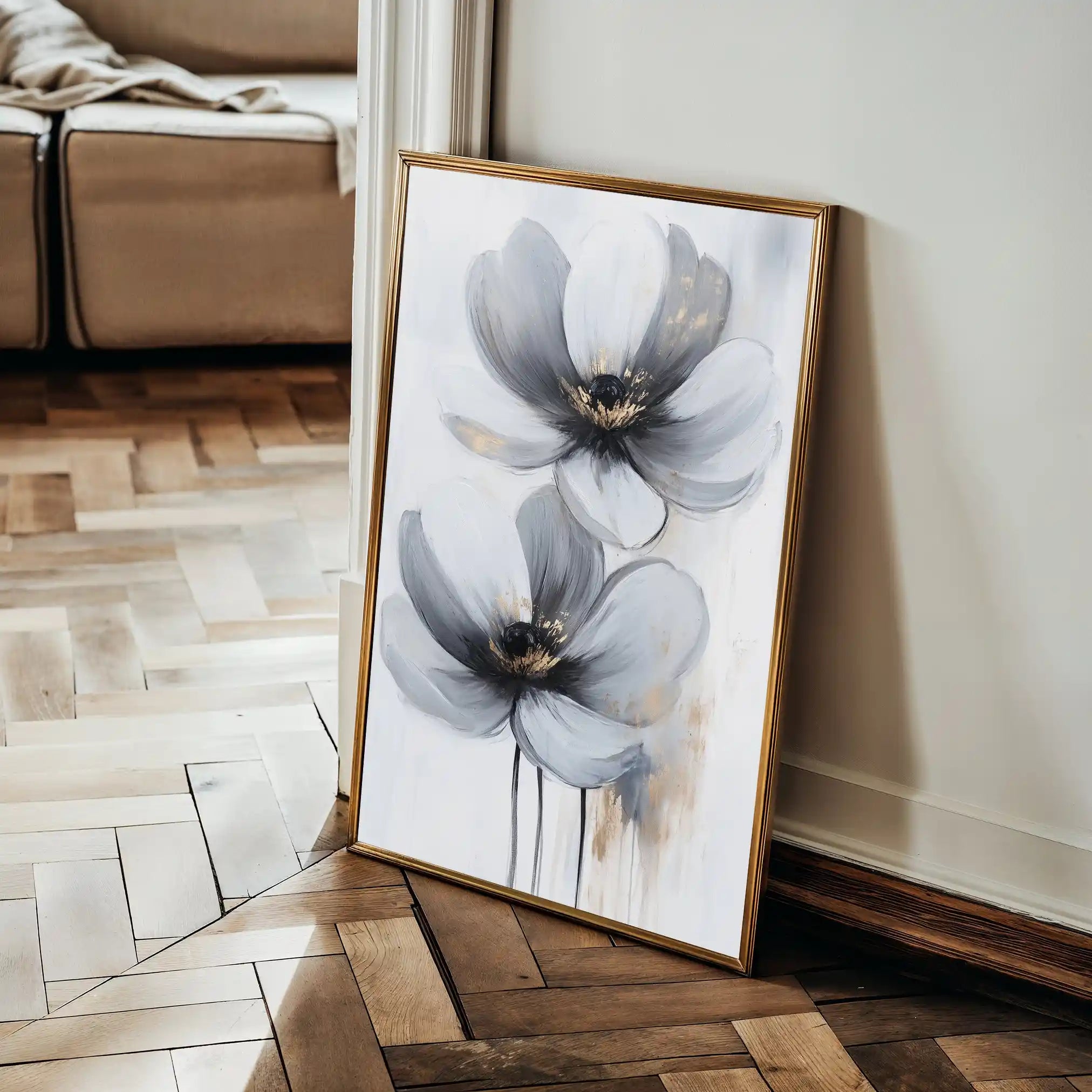 Floral Canvas Wall Art WAD1454-F 90 x 60 cm / Stretched on hidden frame