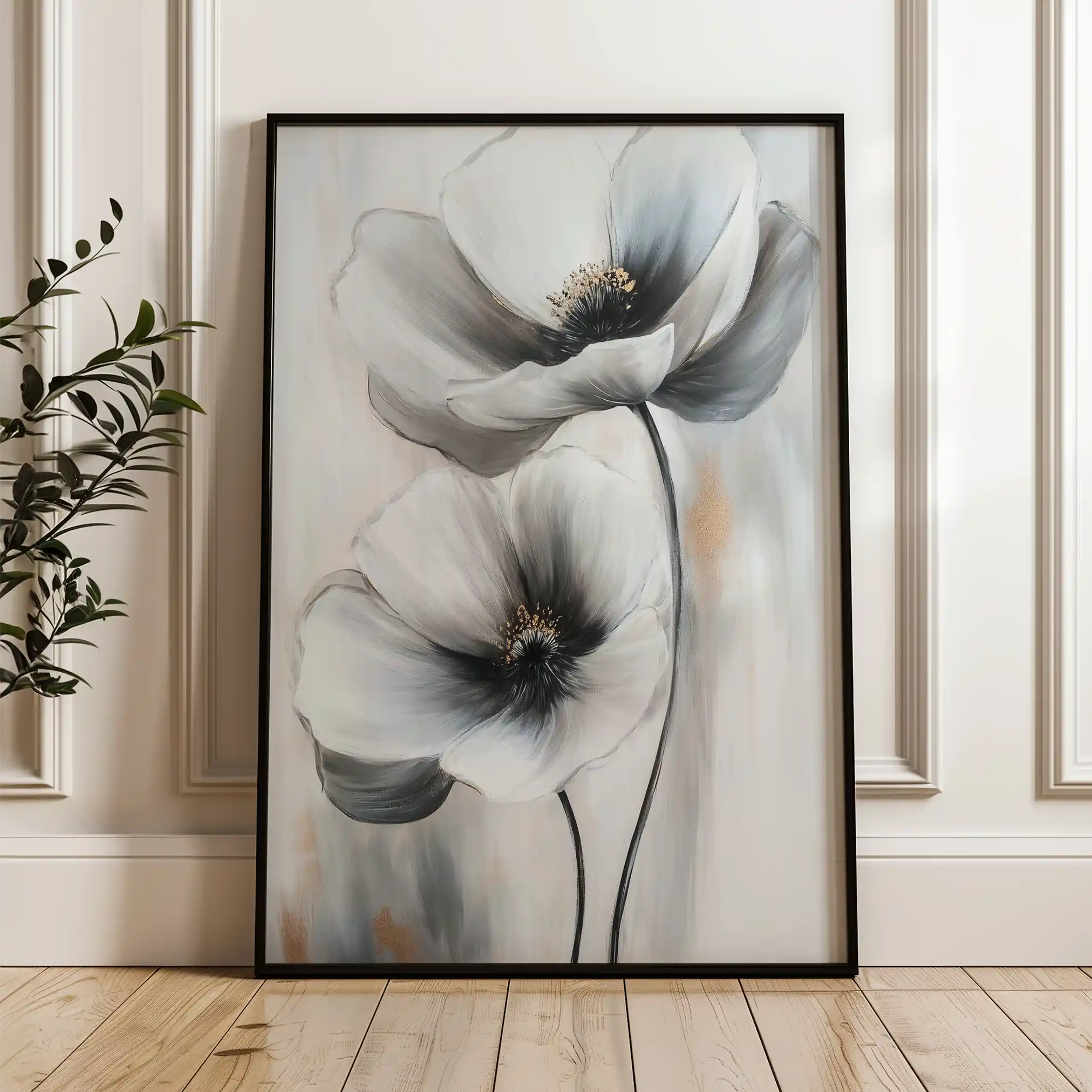 Floral Canvas Wall Art WAD1455-F 90 x 60 cm / Stretched on hidden frame