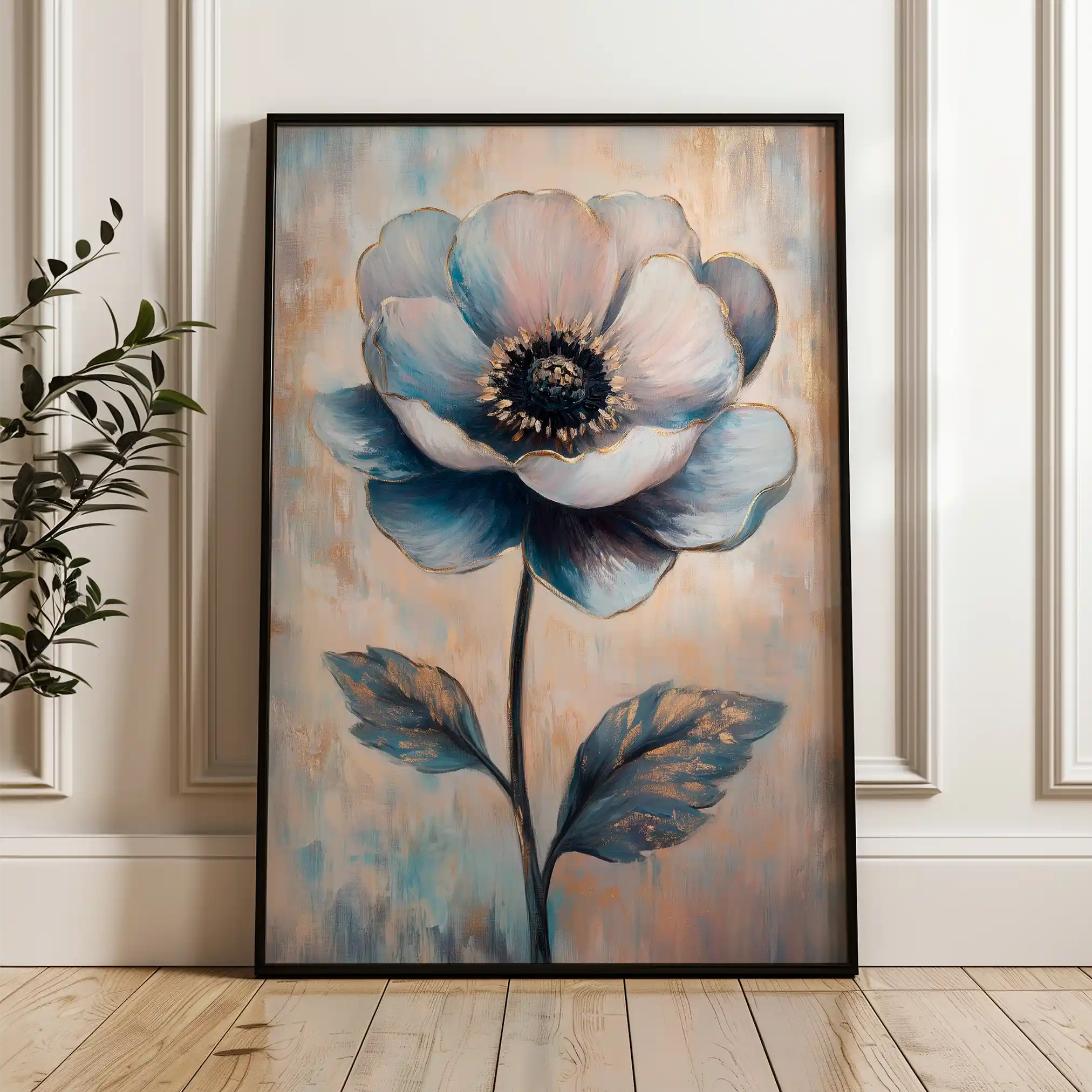 Floral Canvas Wall Art WAD1457-F 90 x 60 cm / Stretched on hidden frame