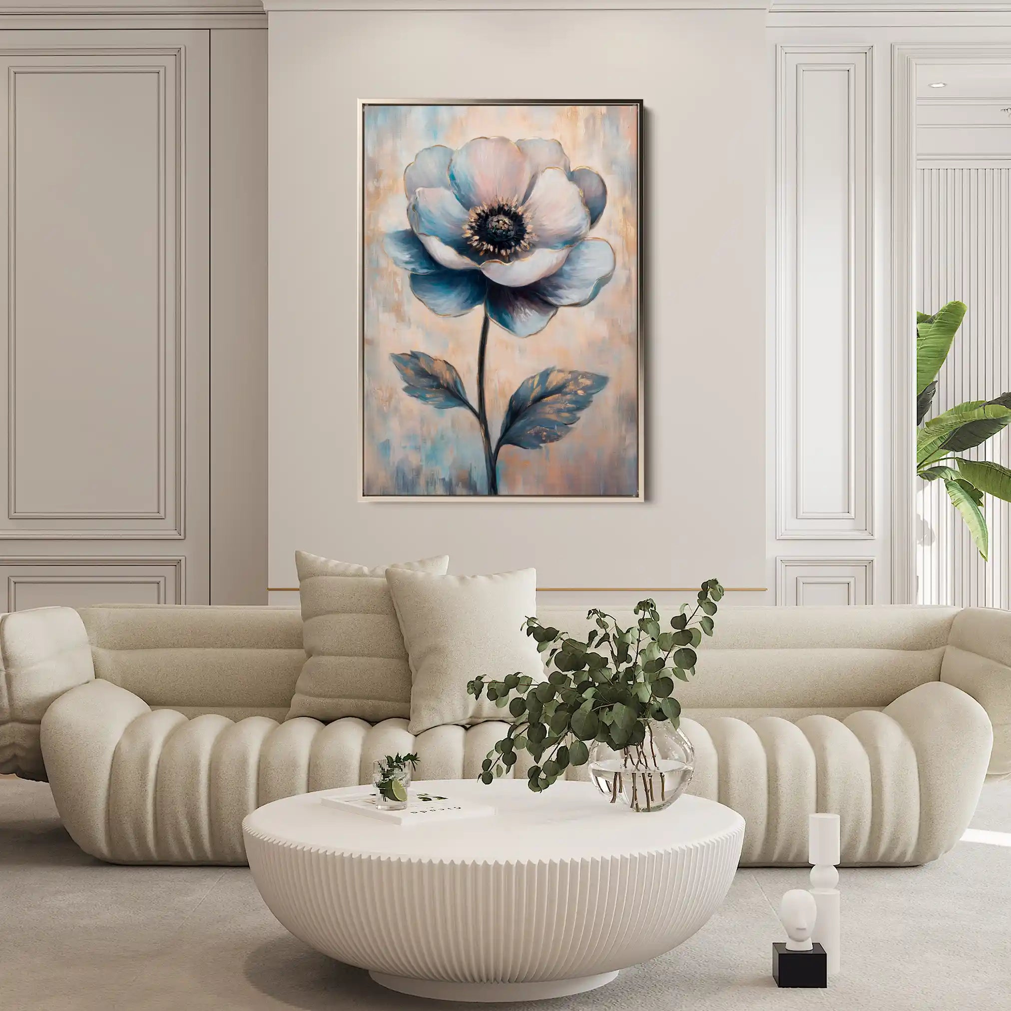 Floral Canvas Wall Art WAD1457-F 90 x 60 cm / Stretched on hidden frame