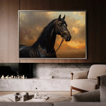 Horses 146 Canvas Art 90 x 60 cm / Stretched on hidden frame