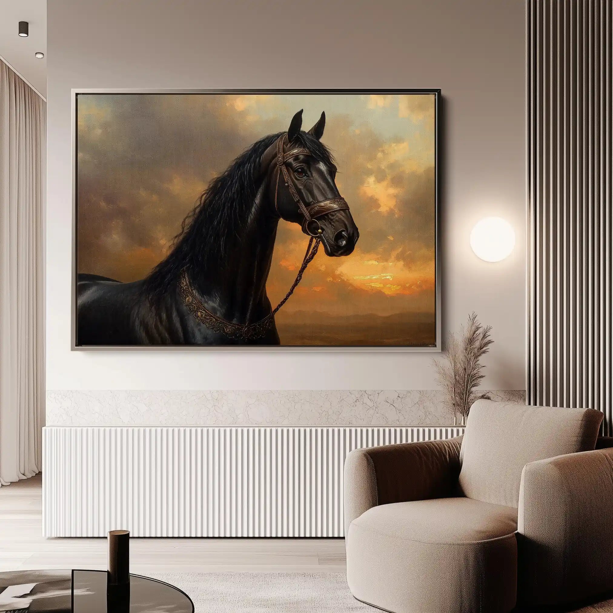 Horses 146 Canvas Art 90 x 60 cm / Stretched on hidden frame