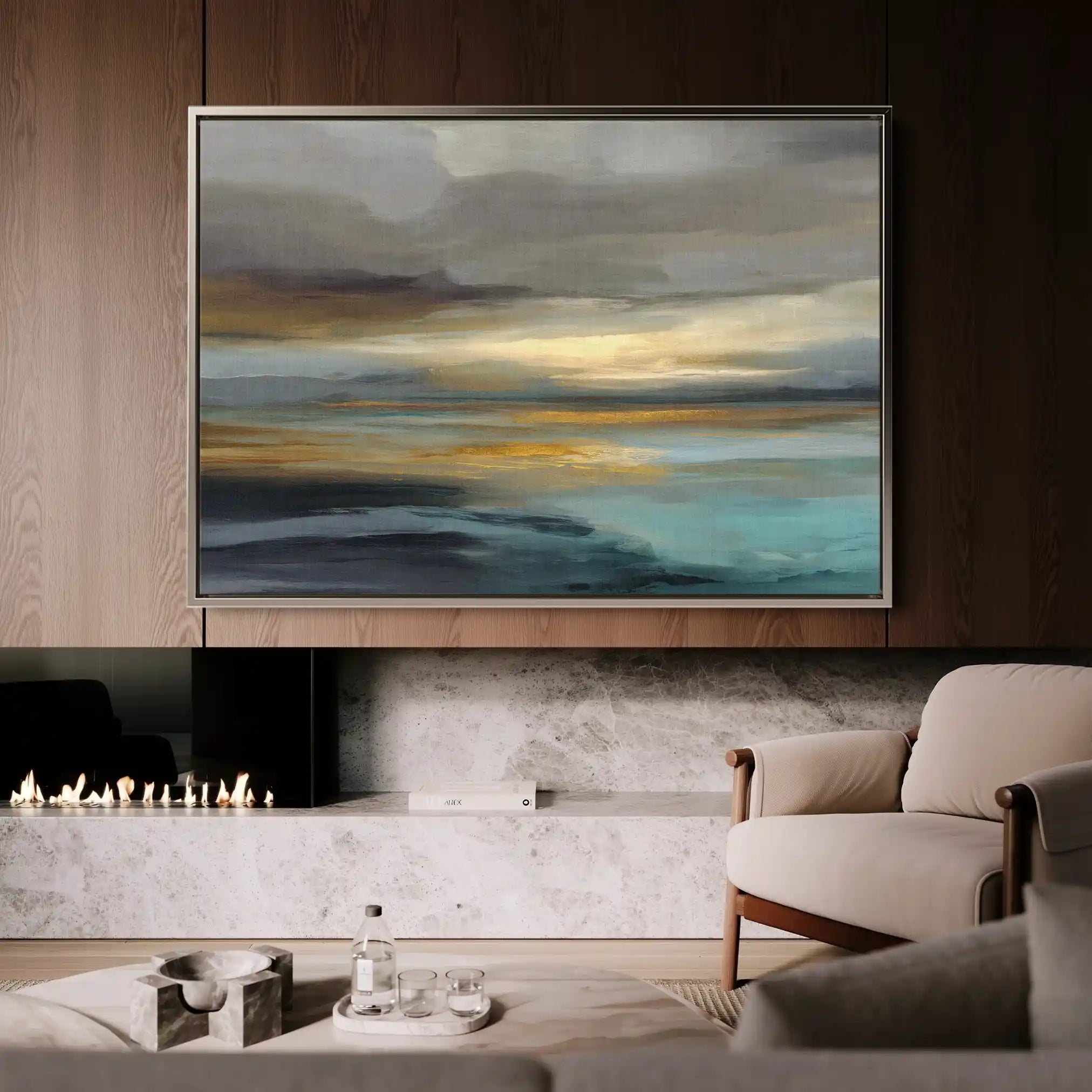 Abstract 1460 Canvas Art 60 x 40 cm / Stretched on hidden frame