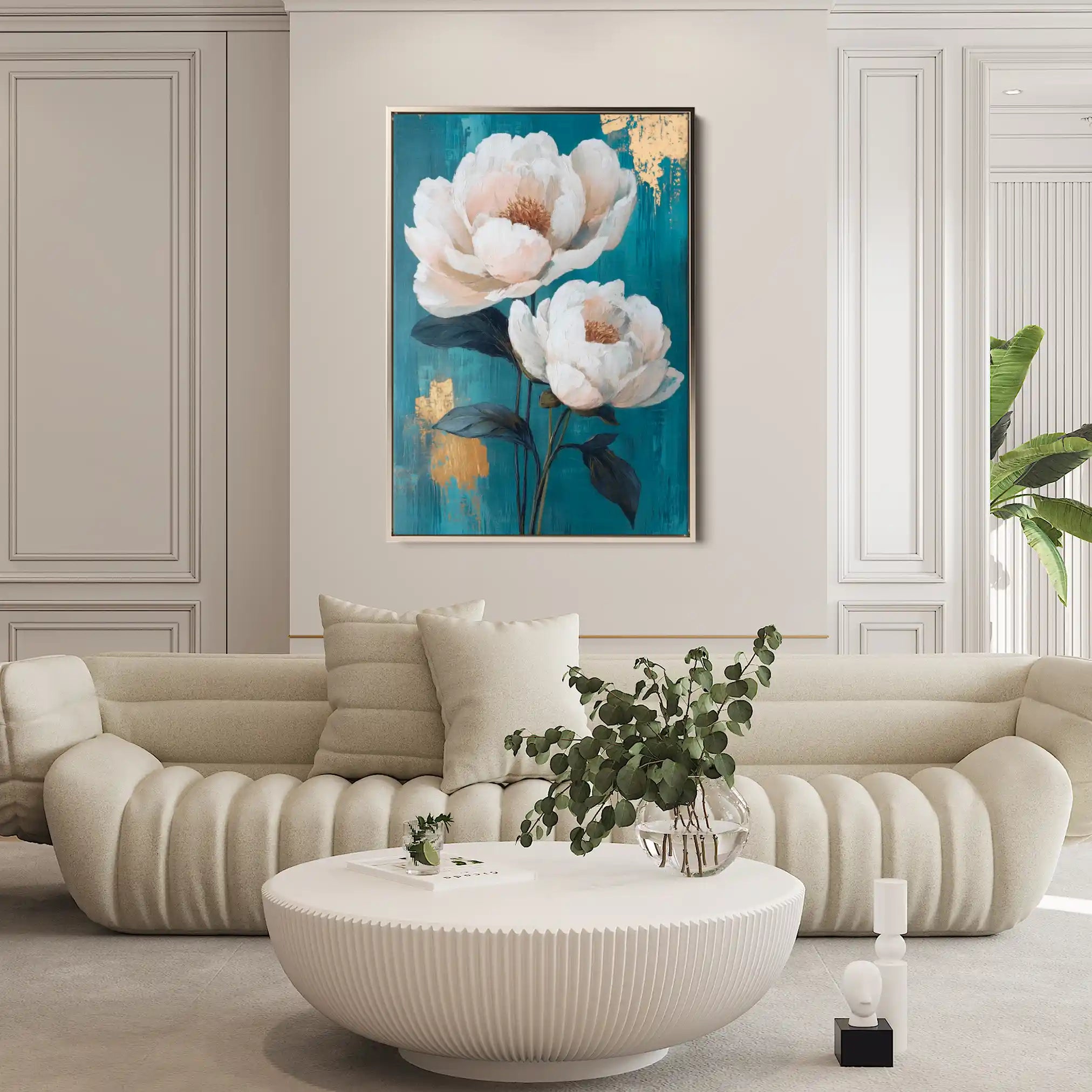 Floral Canvas Wall Art WAD1460-F 90 x 60 cm / Stretched on hidden frame