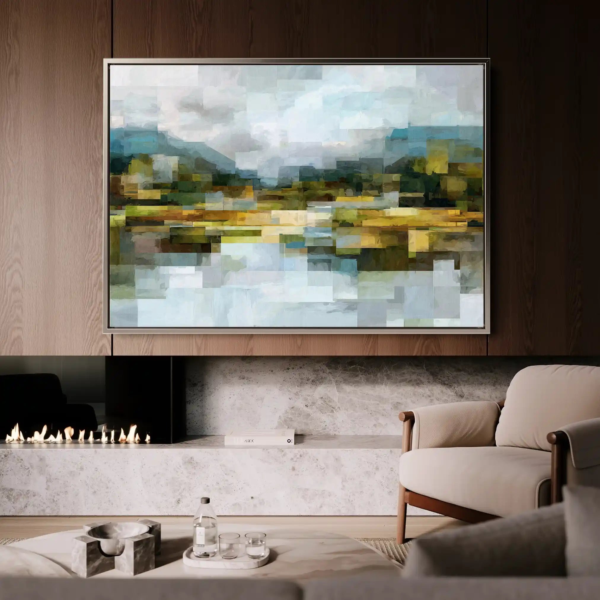 Abstract 1461 Canvas Art 60 x 40 cm / Stretched on hidden frame