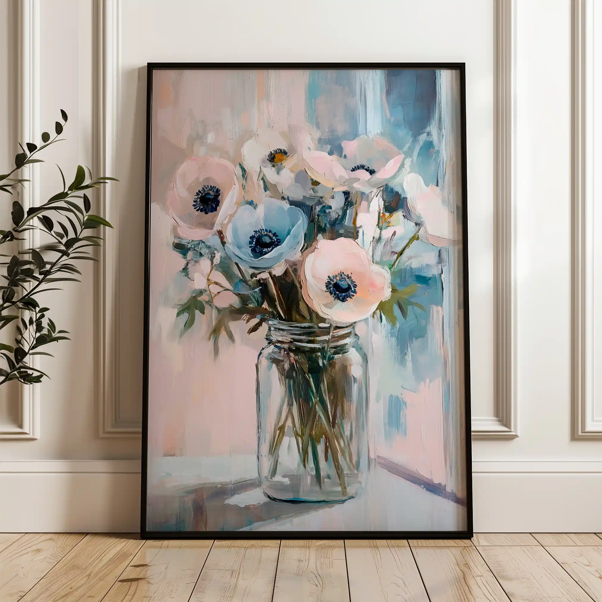 Floral Canvas Wall Art WAD1461-F 90 x 60 cm / Stretched on hidden frame
