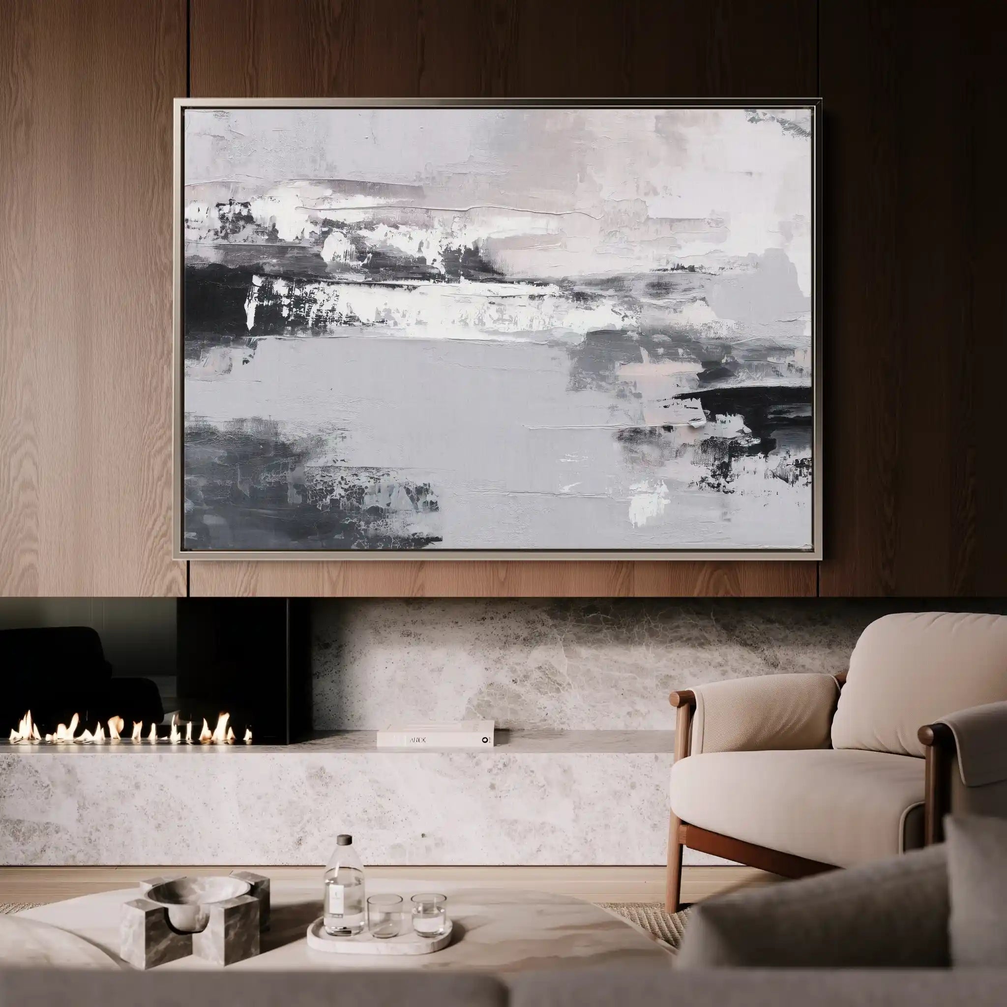 Abstract 1463 Canvas Art 60 x 40 cm / Stretched on hidden frame