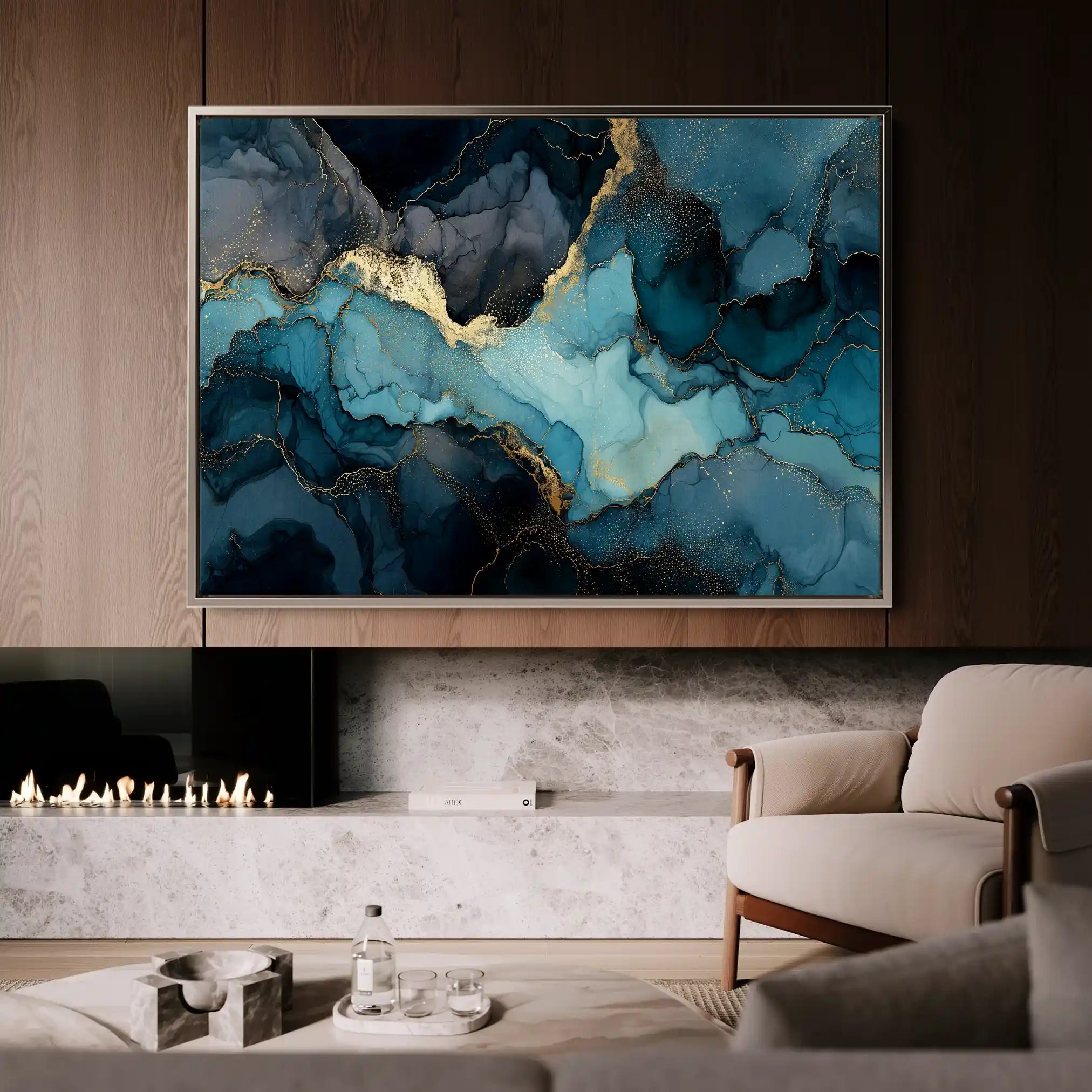 Abstract 1465 Canvas Art 60 x 40 cm / Stretched on hidden frame