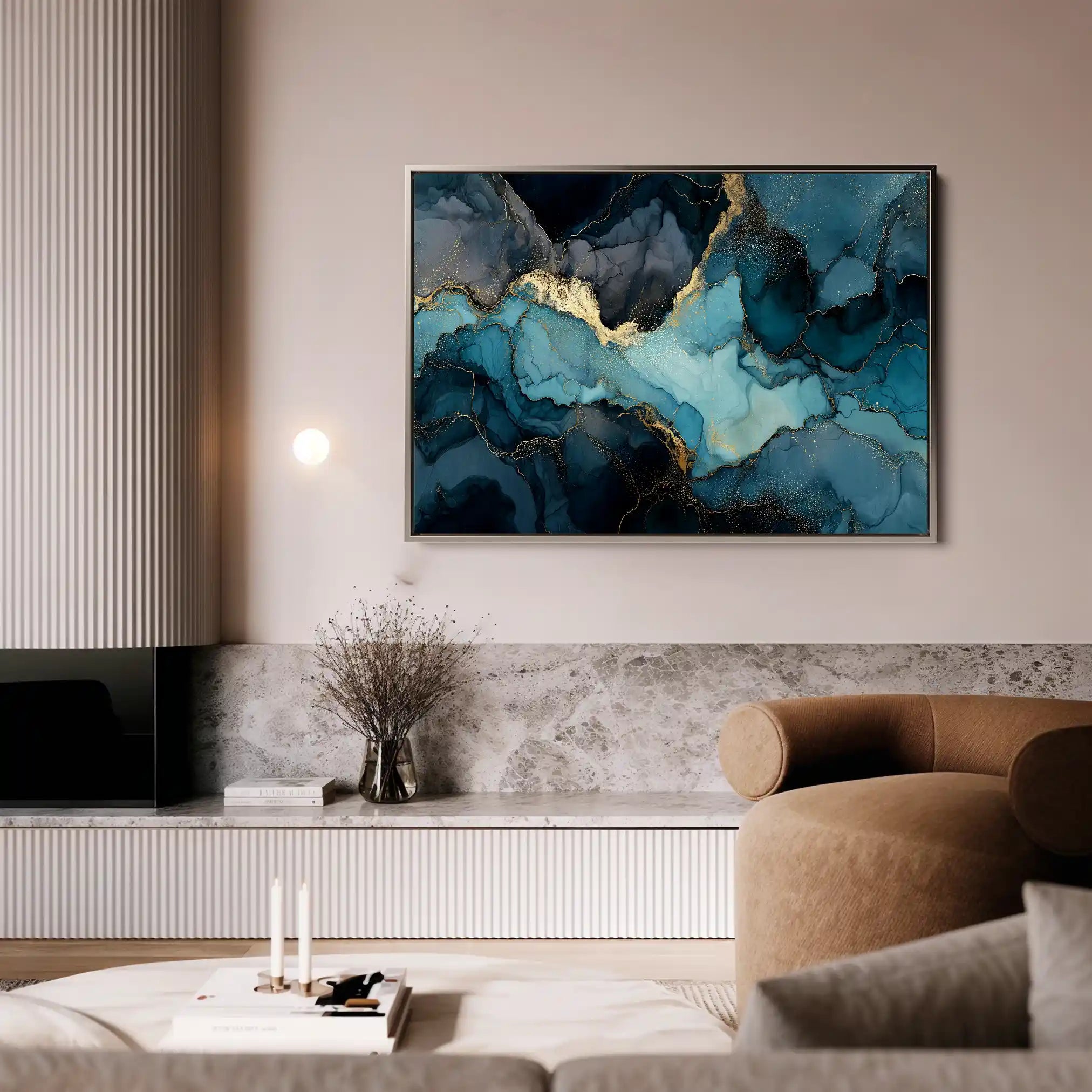 Abstract 1465 Canvas Art 60 x 40 cm / Stretched on hidden frame