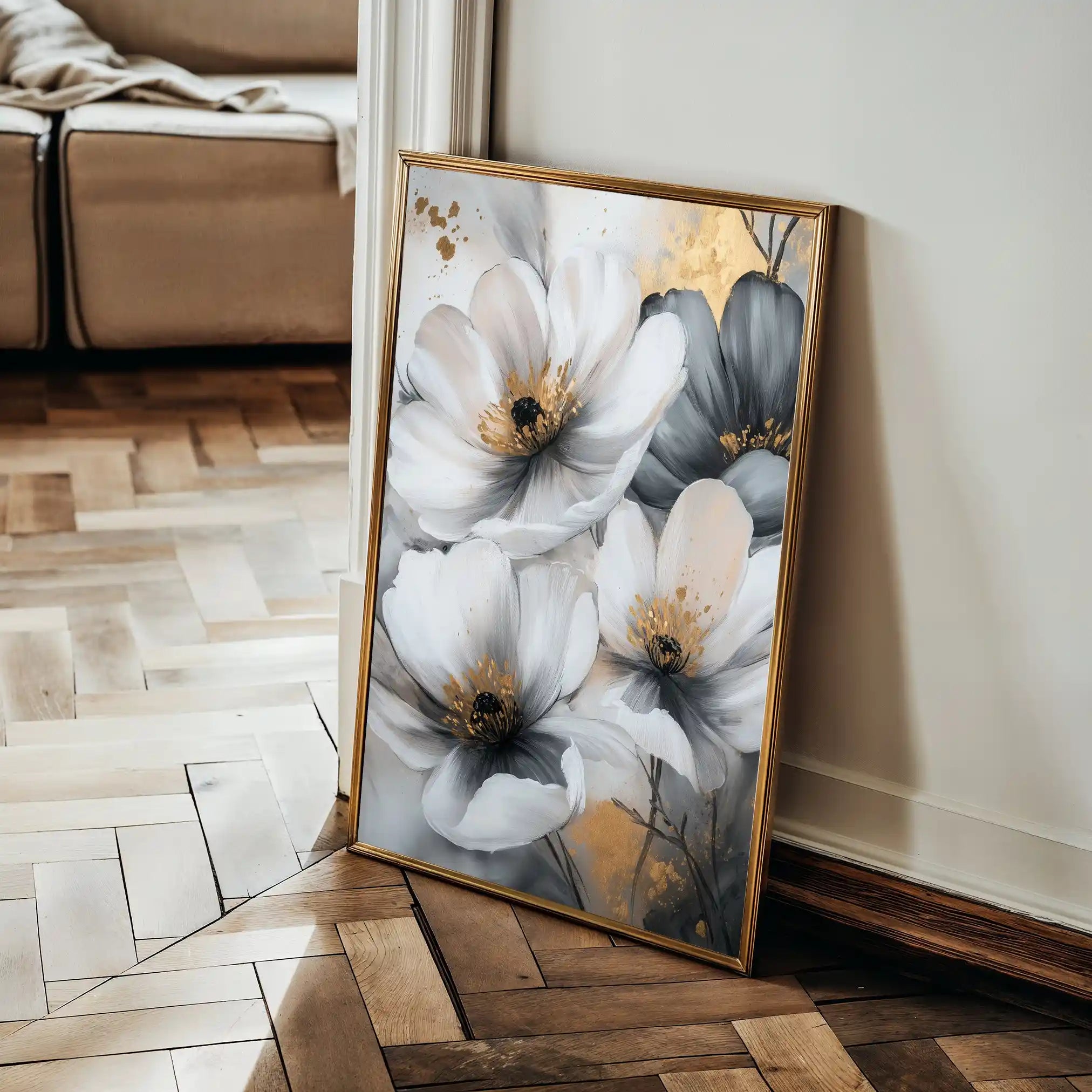 Floral Canvas Wall Art WAD1466-F 90 x 60 cm / Stretched on hidden frame