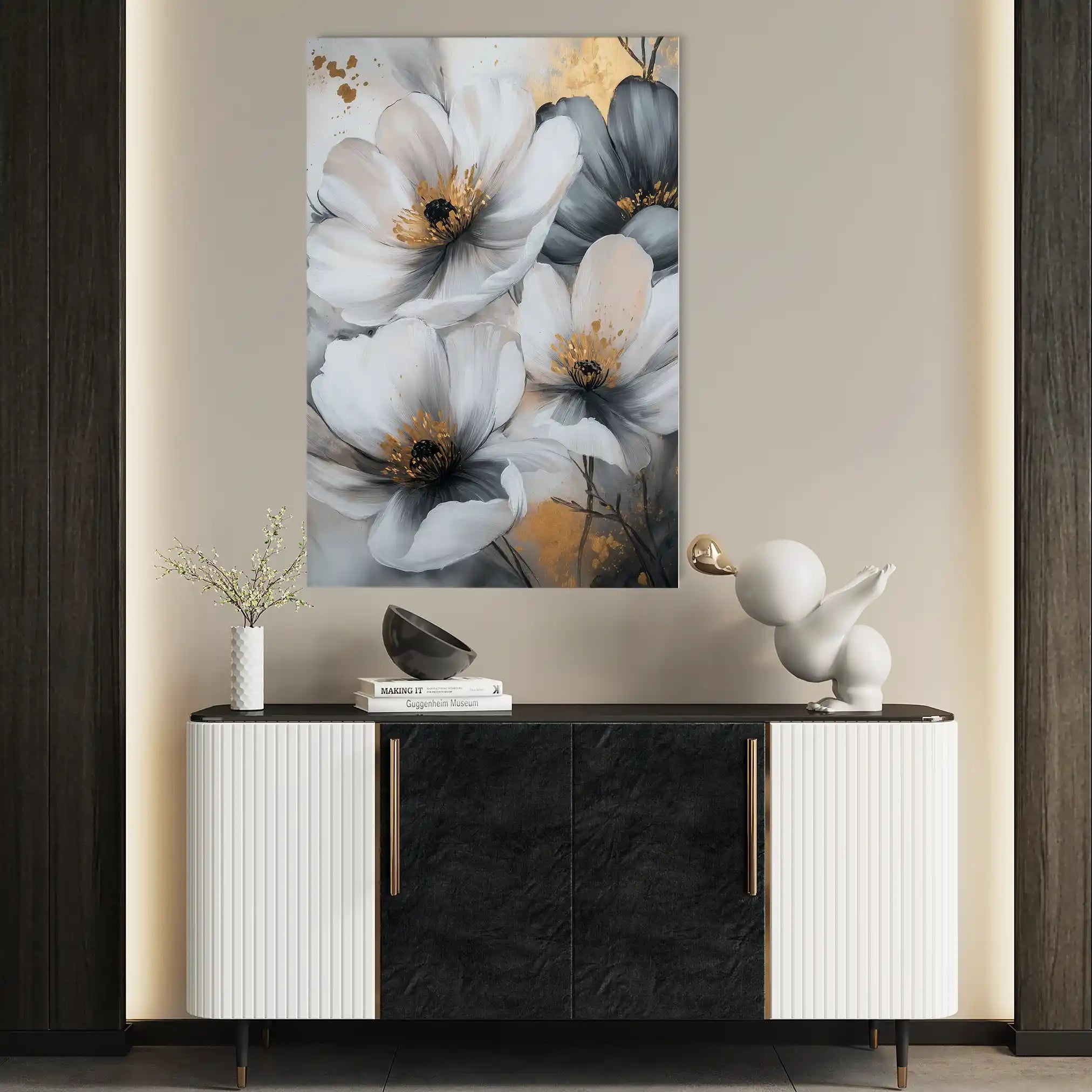 Floral Canvas Wall Art WAD1466-F 90 x 60 cm / Stretched on hidden frame