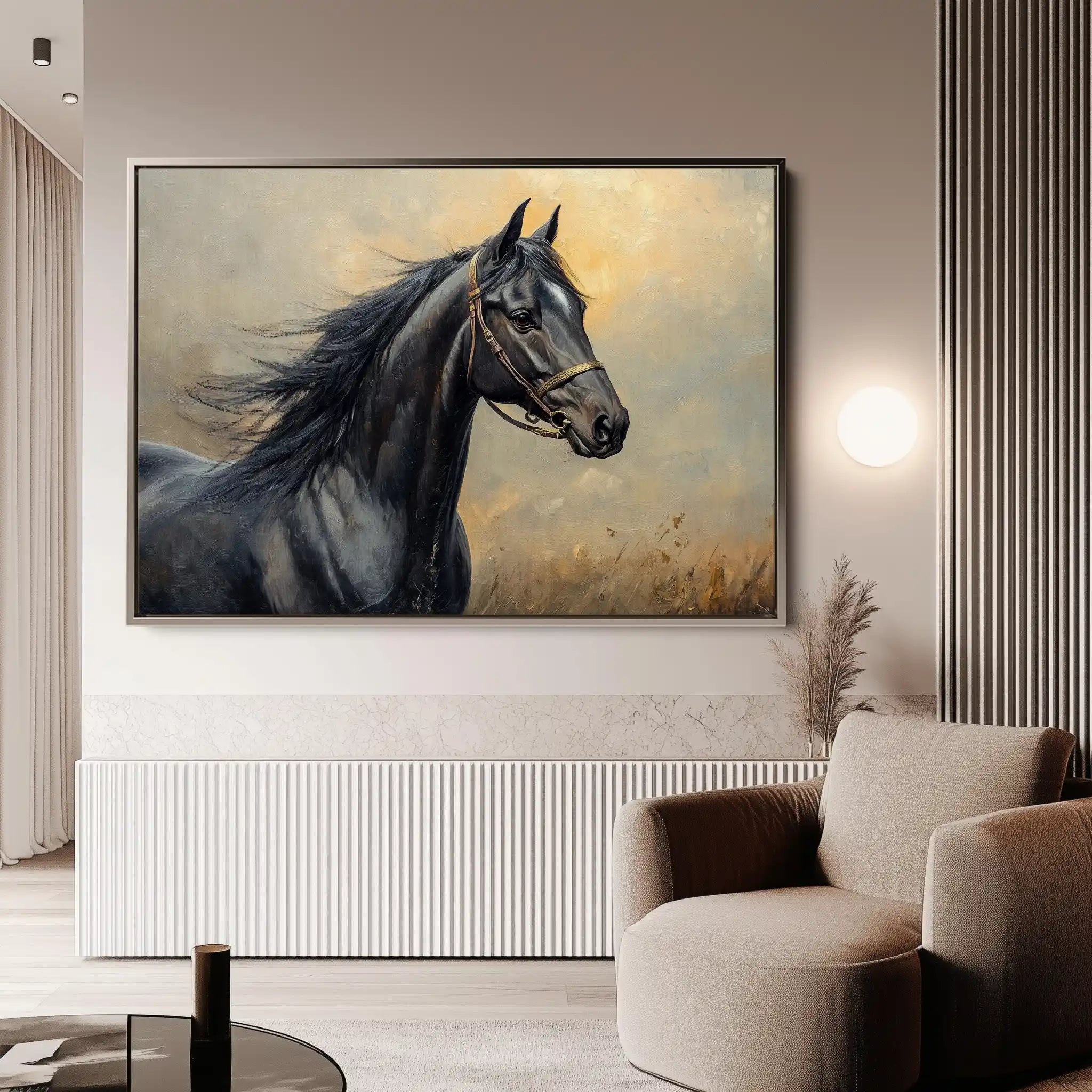 Horses 147 Canvas Art 90 x 60 cm / Stretched on hidden frame