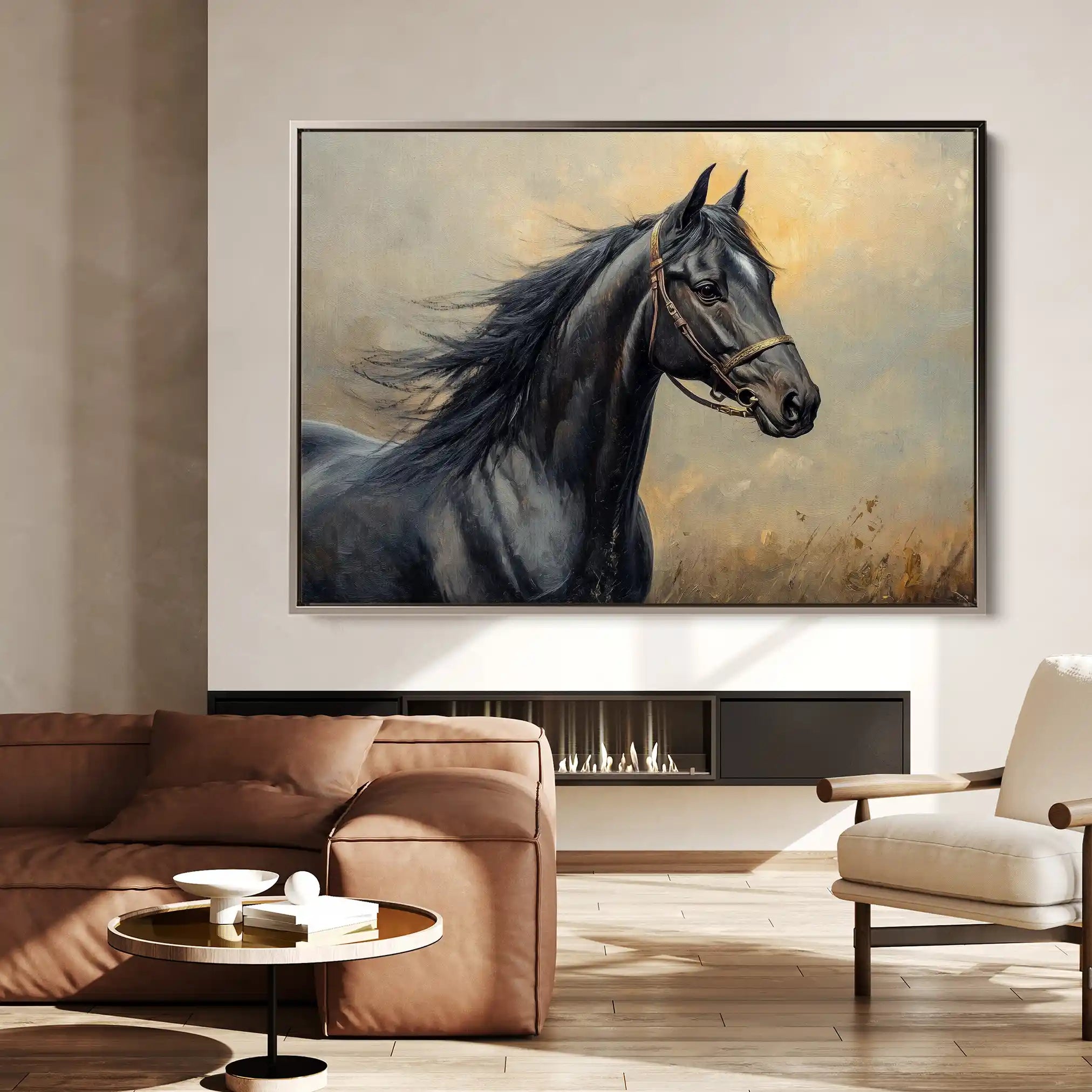 Horses 147 Canvas Art 90 x 60 cm / Stretched on hidden frame