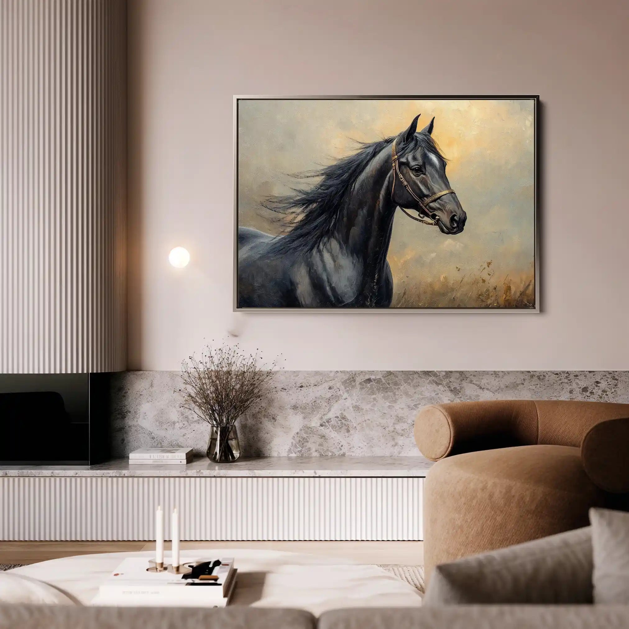 Horses 147 Canvas Art 90 x 60 cm / Stretched on hidden frame