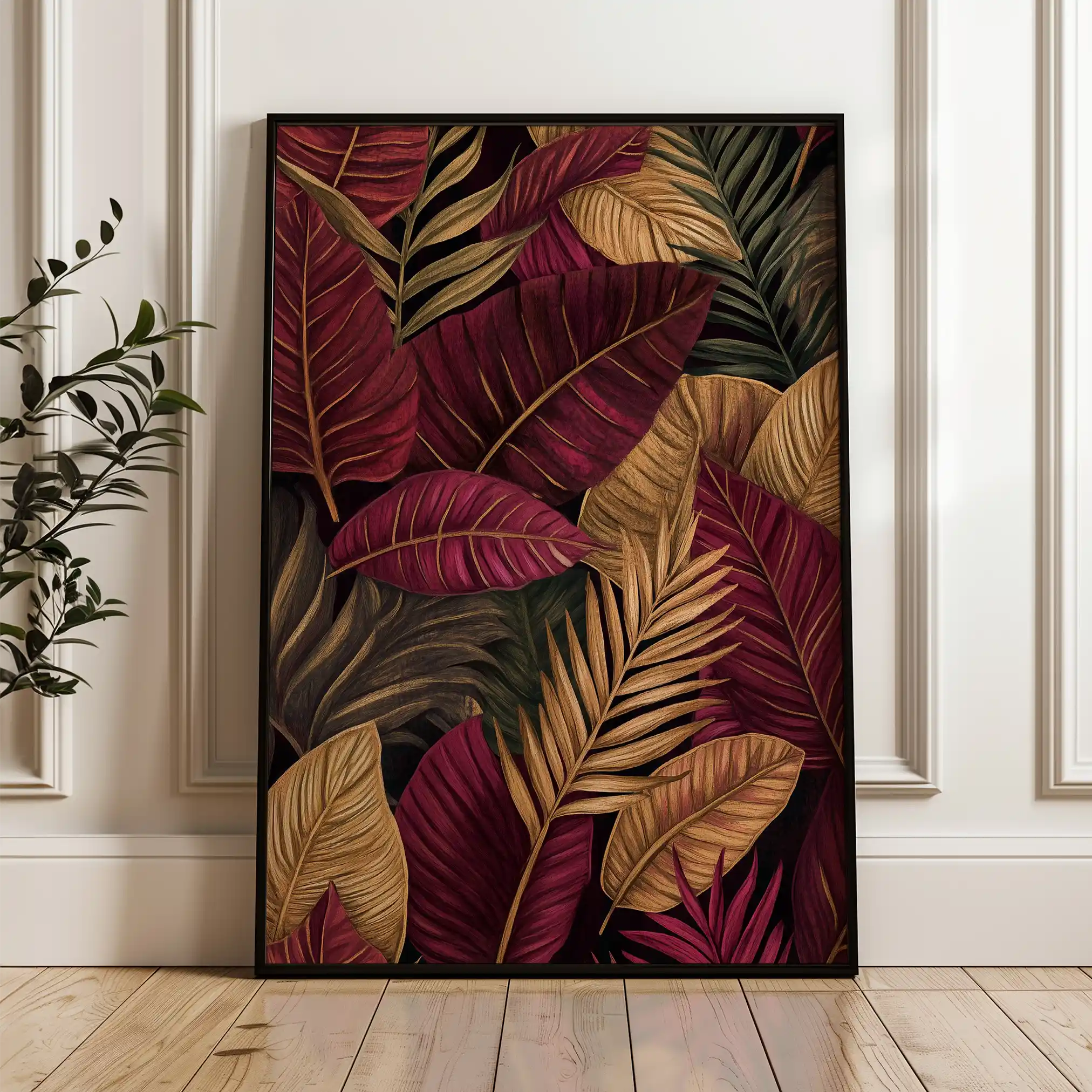 Floral Canvas Wall Art WAD1473-F 90 x 60 cm / Stretched on hidden frame